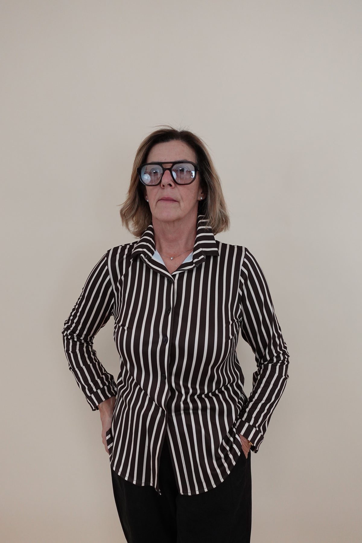 Camicia Matilde Marrone & Beige