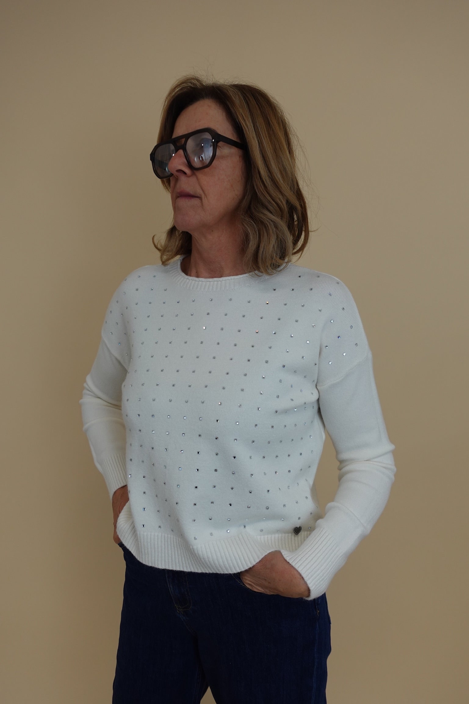 Maglione Samuela Bianco