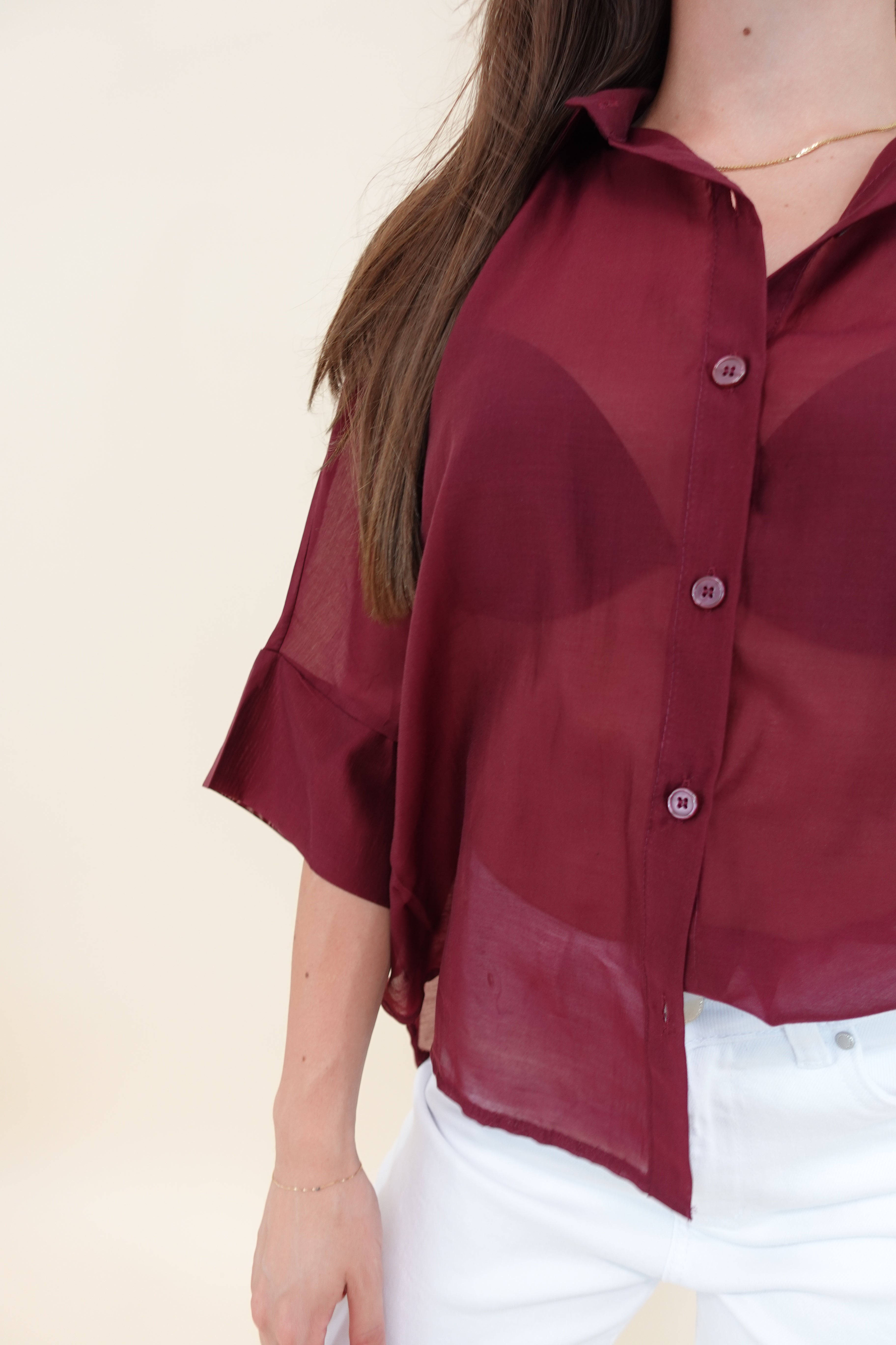 Camicia Forest Bordeaux