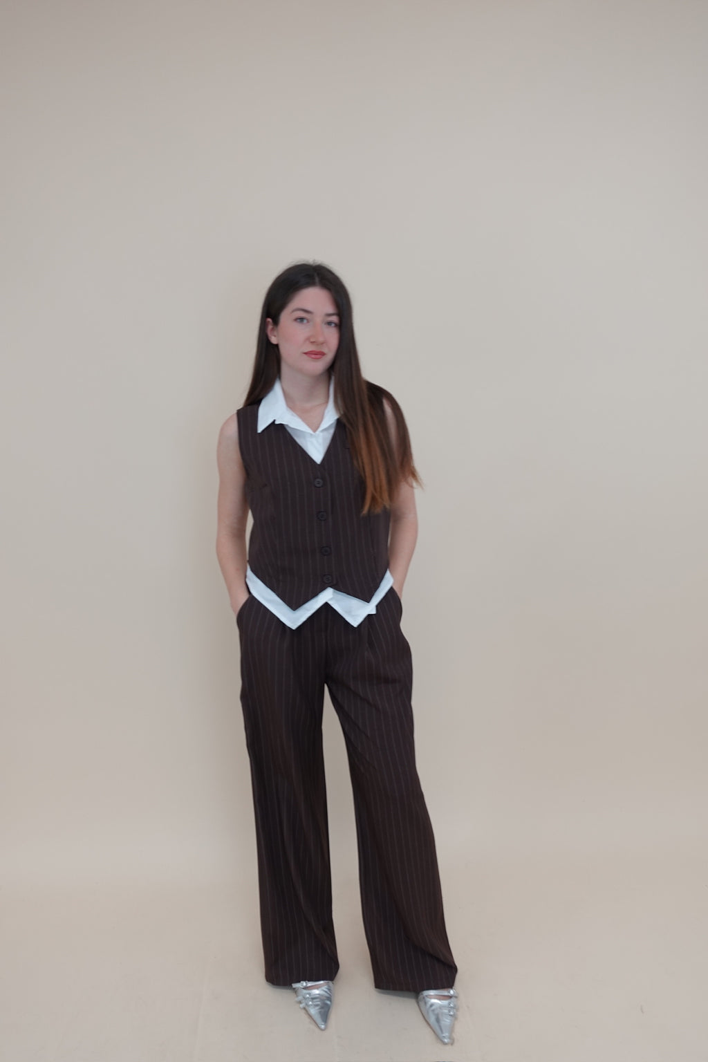 Pantalone Line Marrone