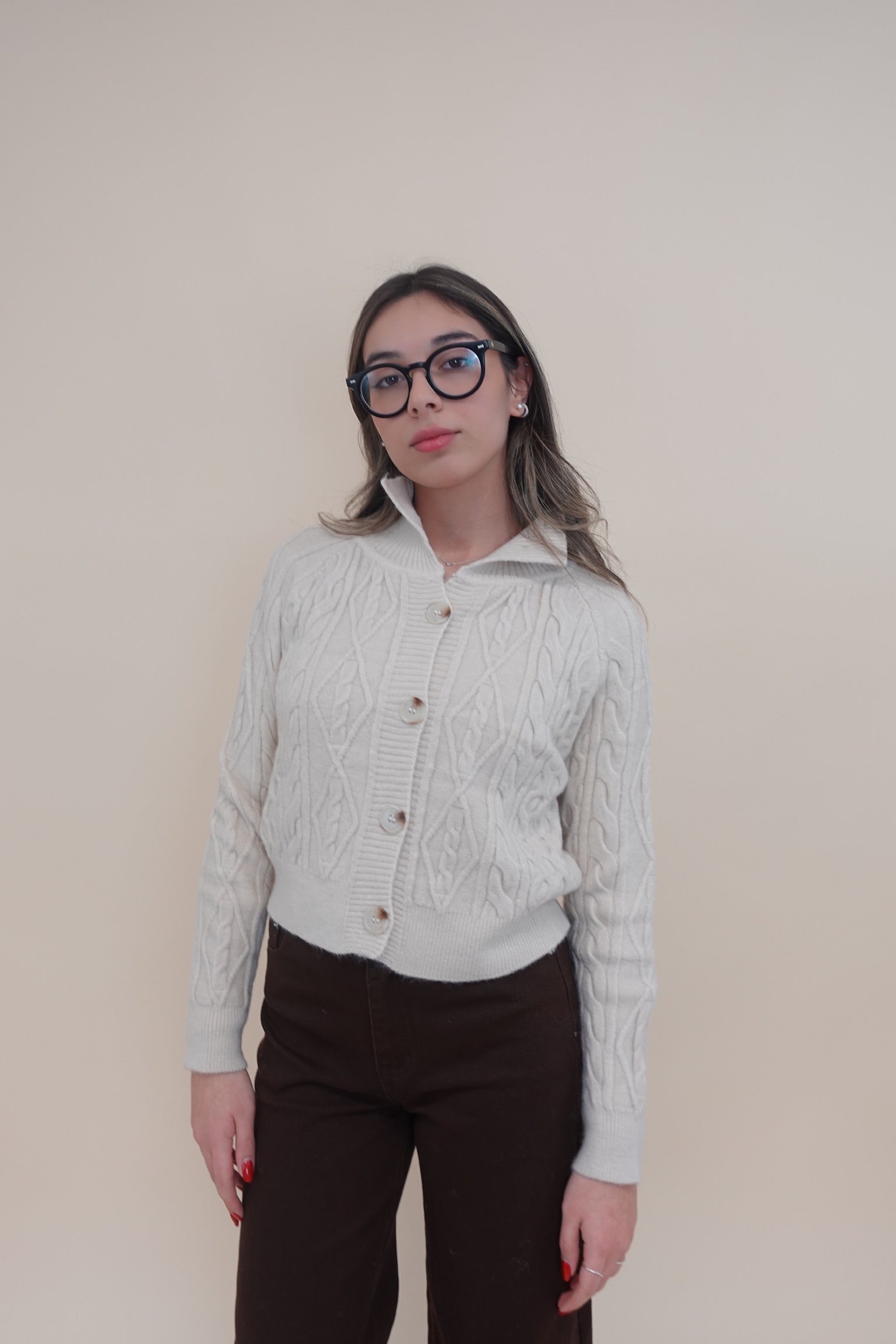 Cardigan Badia Beige