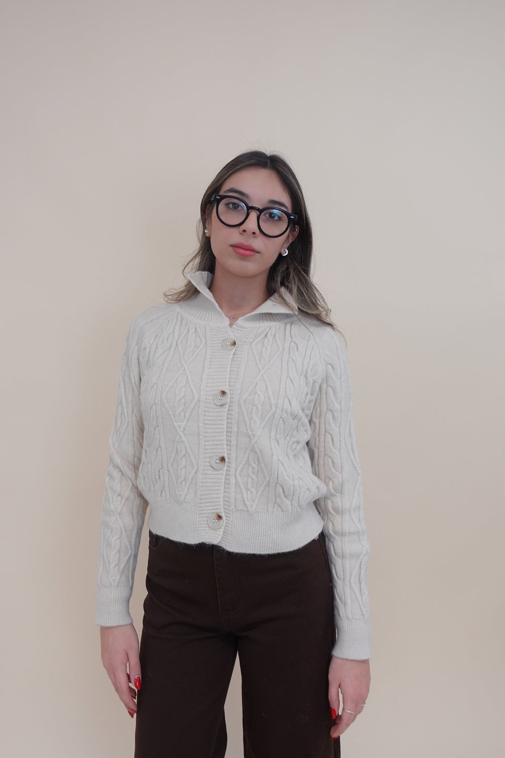 Cardigan Badia Beige