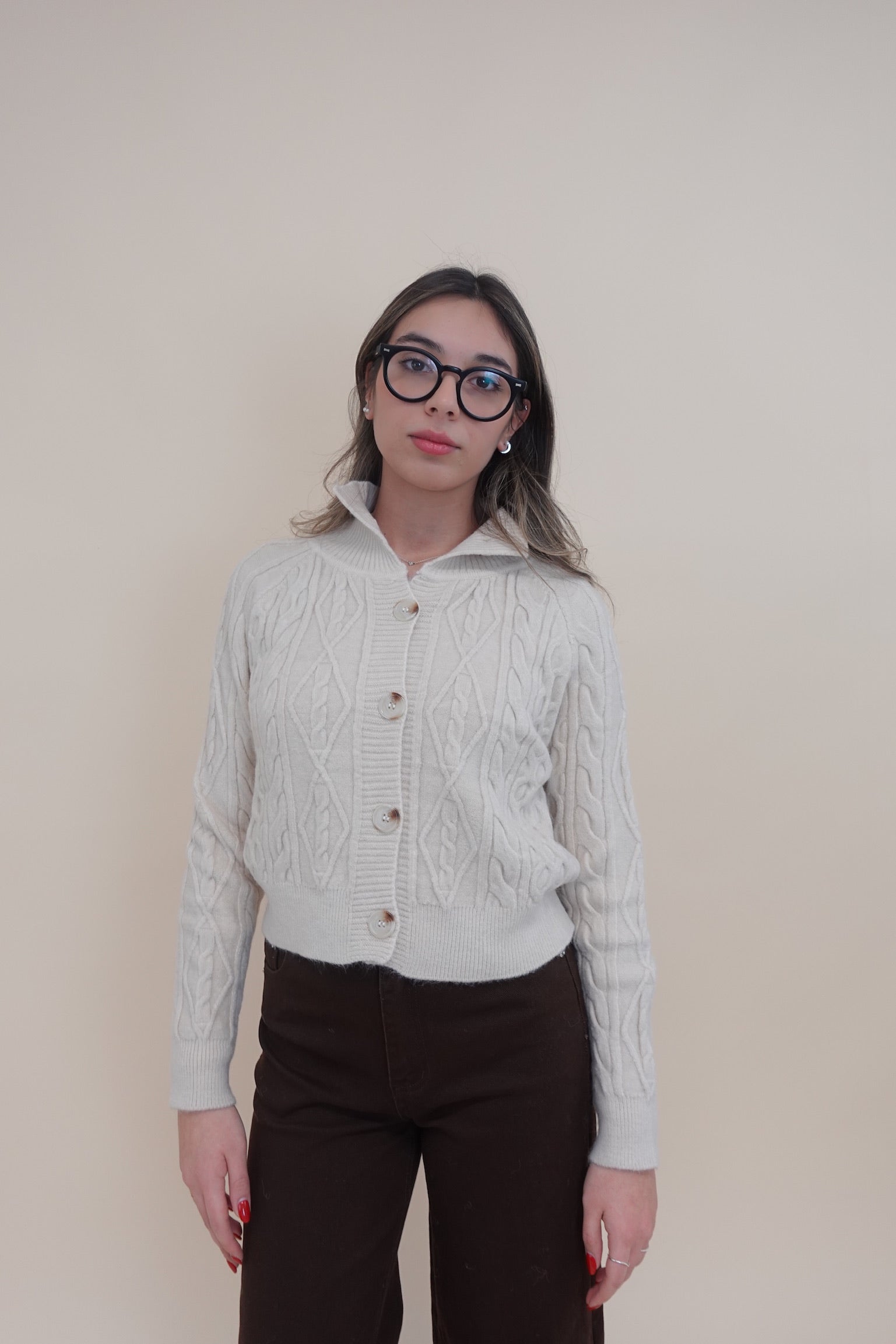 Cardigan Badia Beige