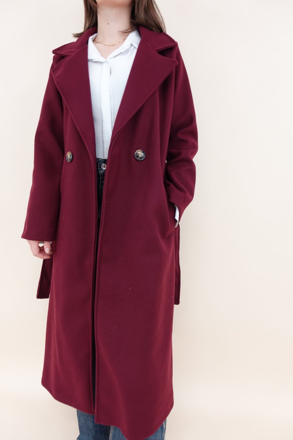 Cappotto Long Bordeaux