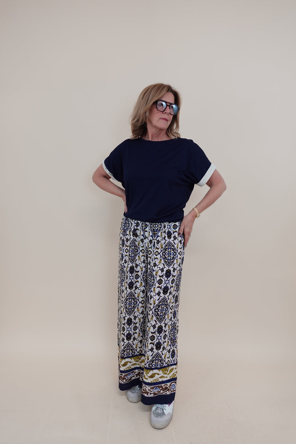 Pantalone Oriental Blu