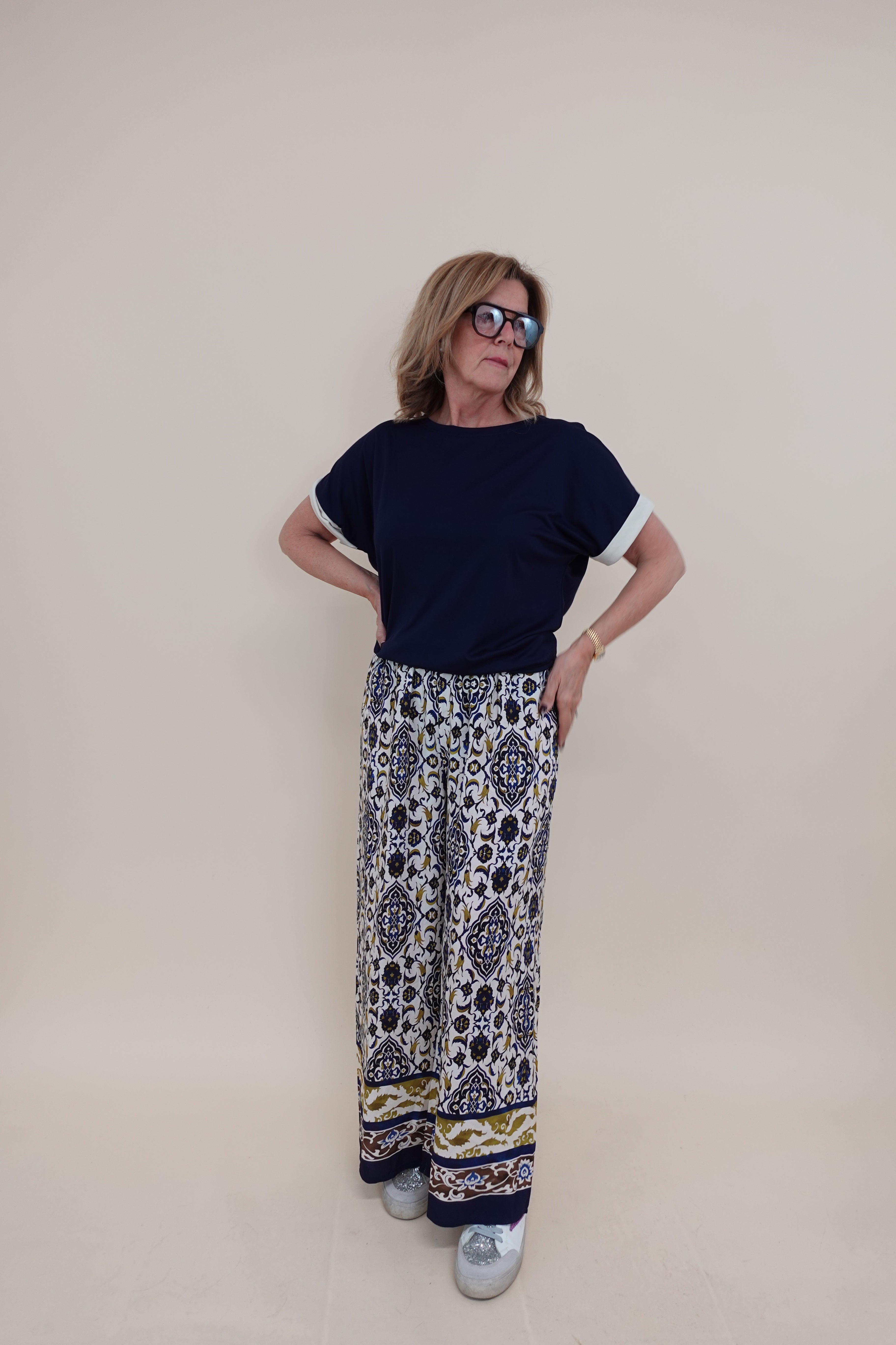 Pantalone Oriental Blu