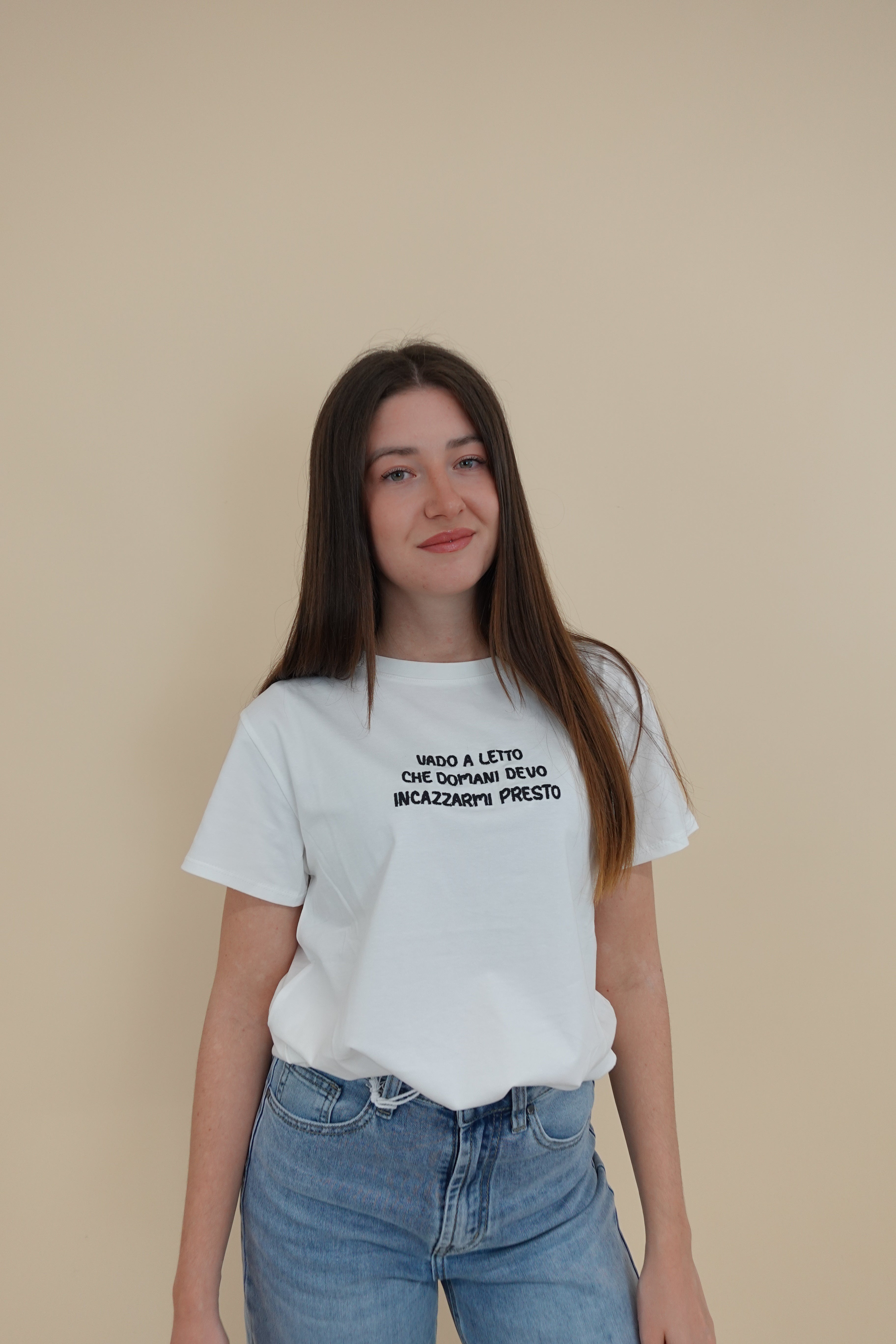 T-shirt Vado a Letto Nera