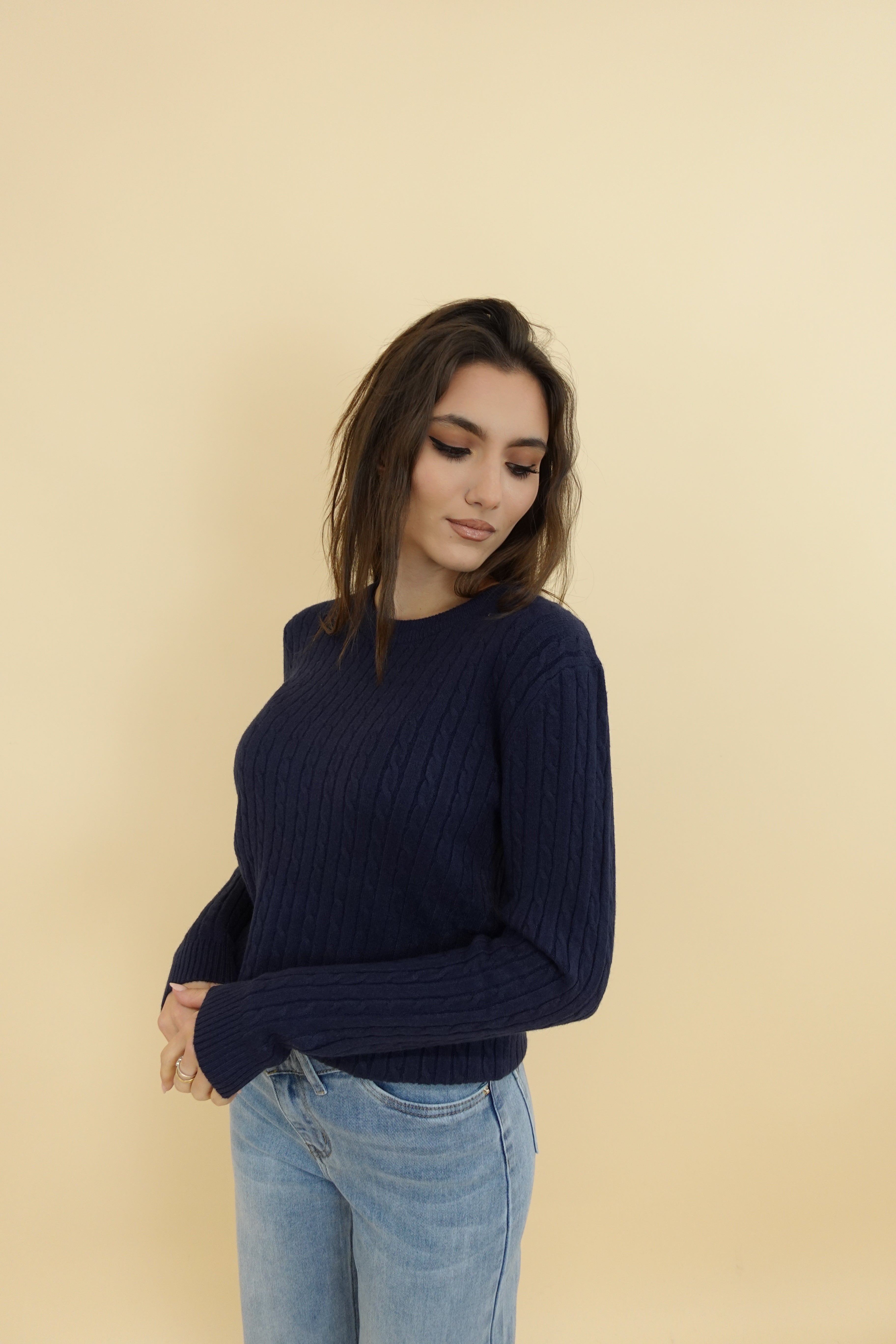 Maglioncino Treccina New Blu