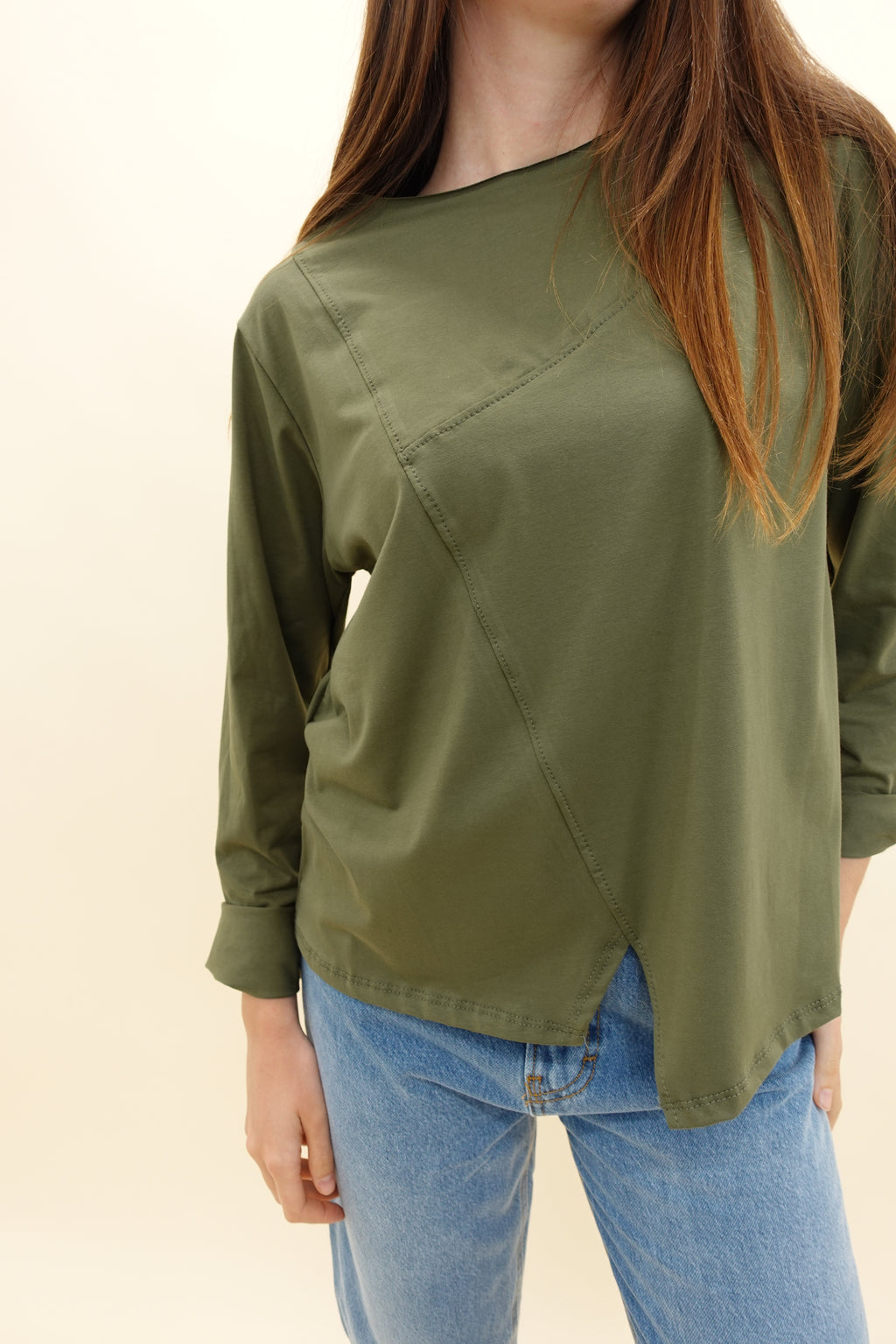Maglia Assimmetrica Verde