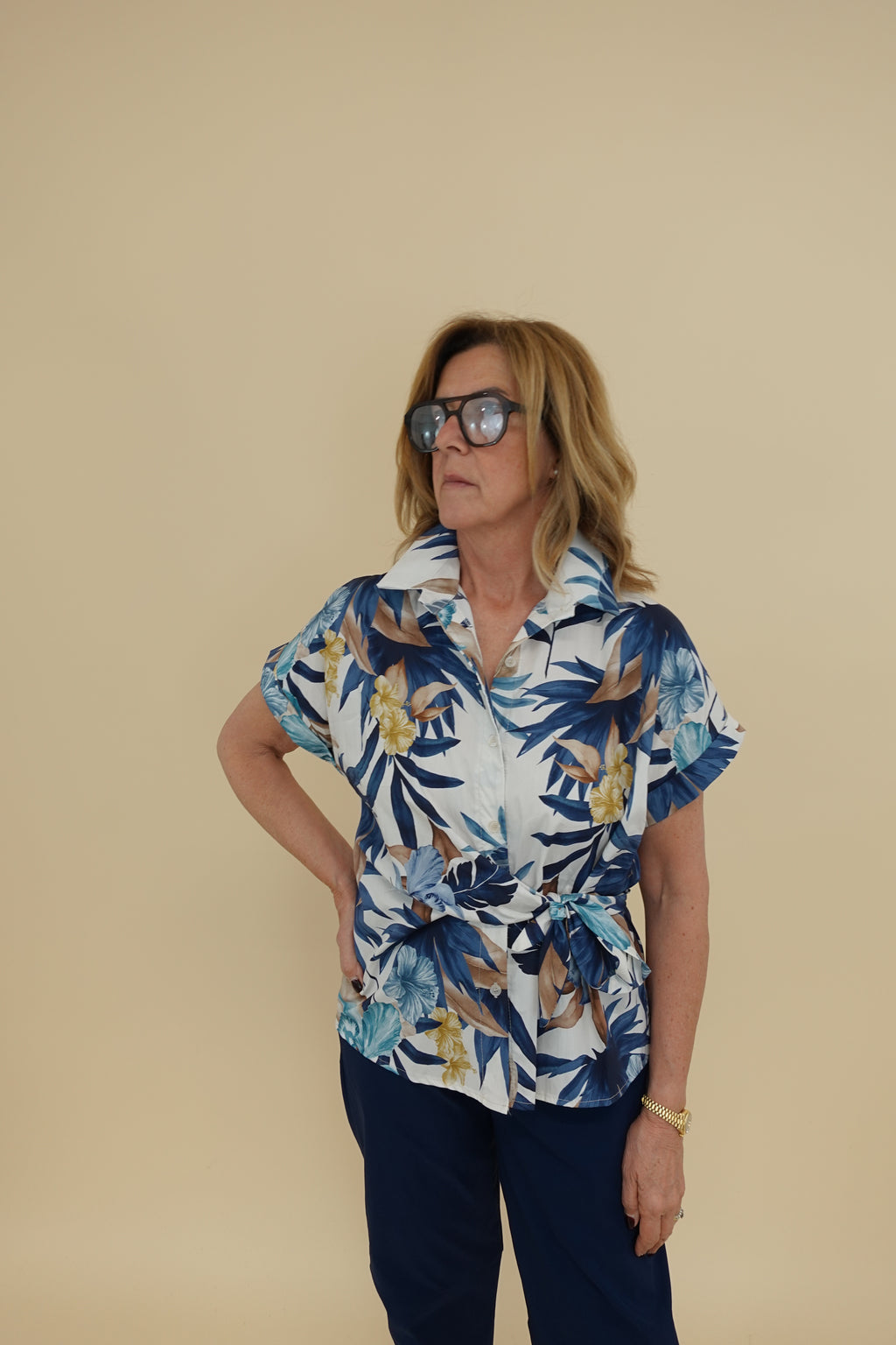 Camicia Hawaii Blu