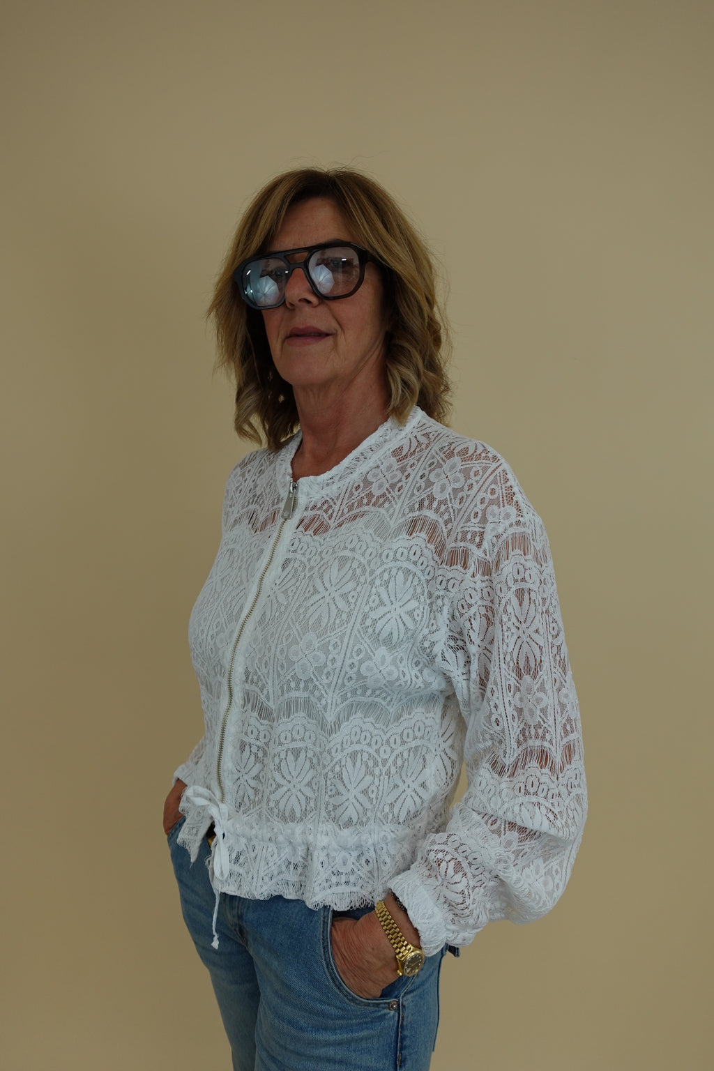 Giacca Pizzo Bianca