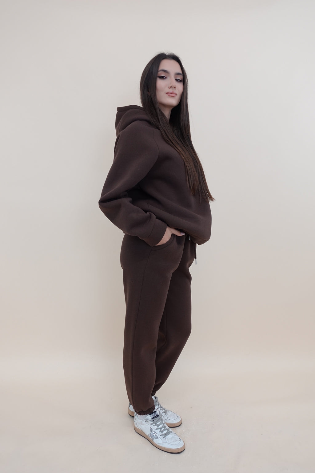 Felpa School Marrone