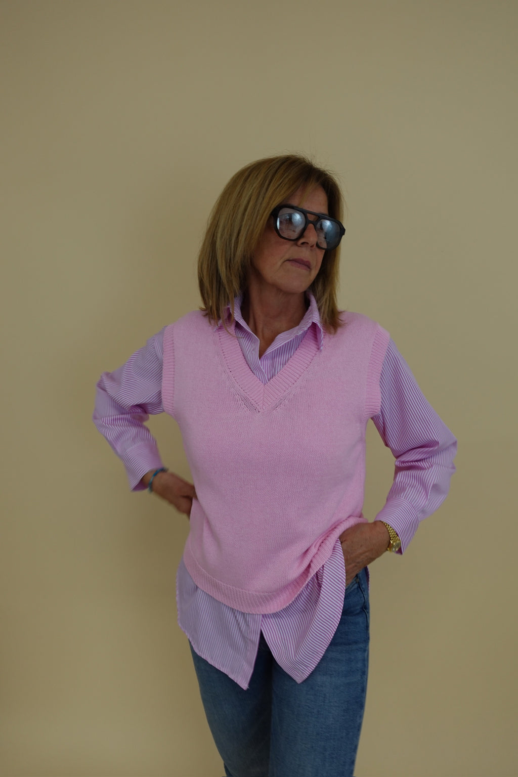 Gilet V Rosa
