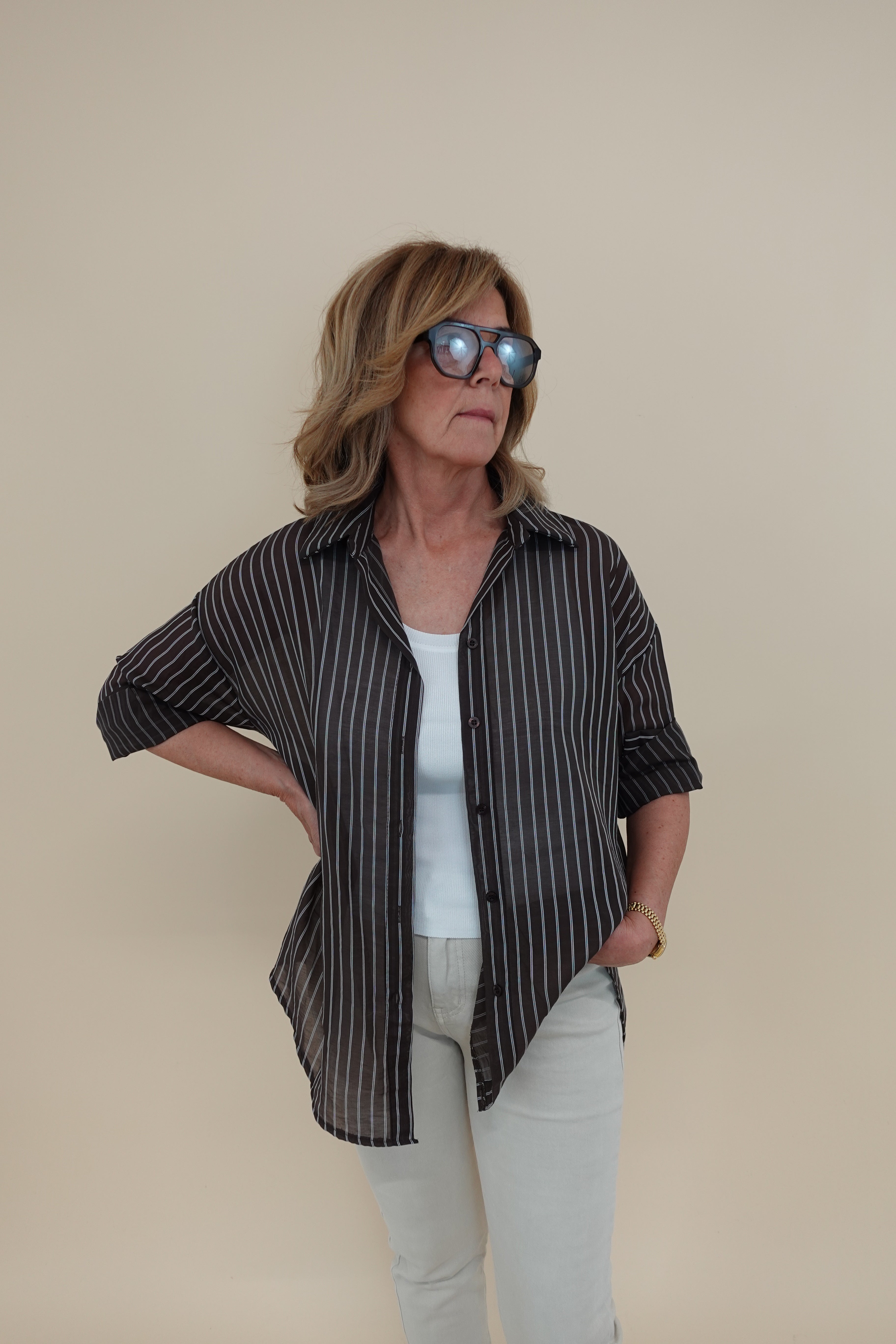 Camicia Summer Line Marrone