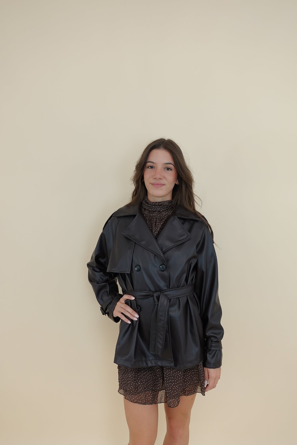 Trench Similpelle Marrone