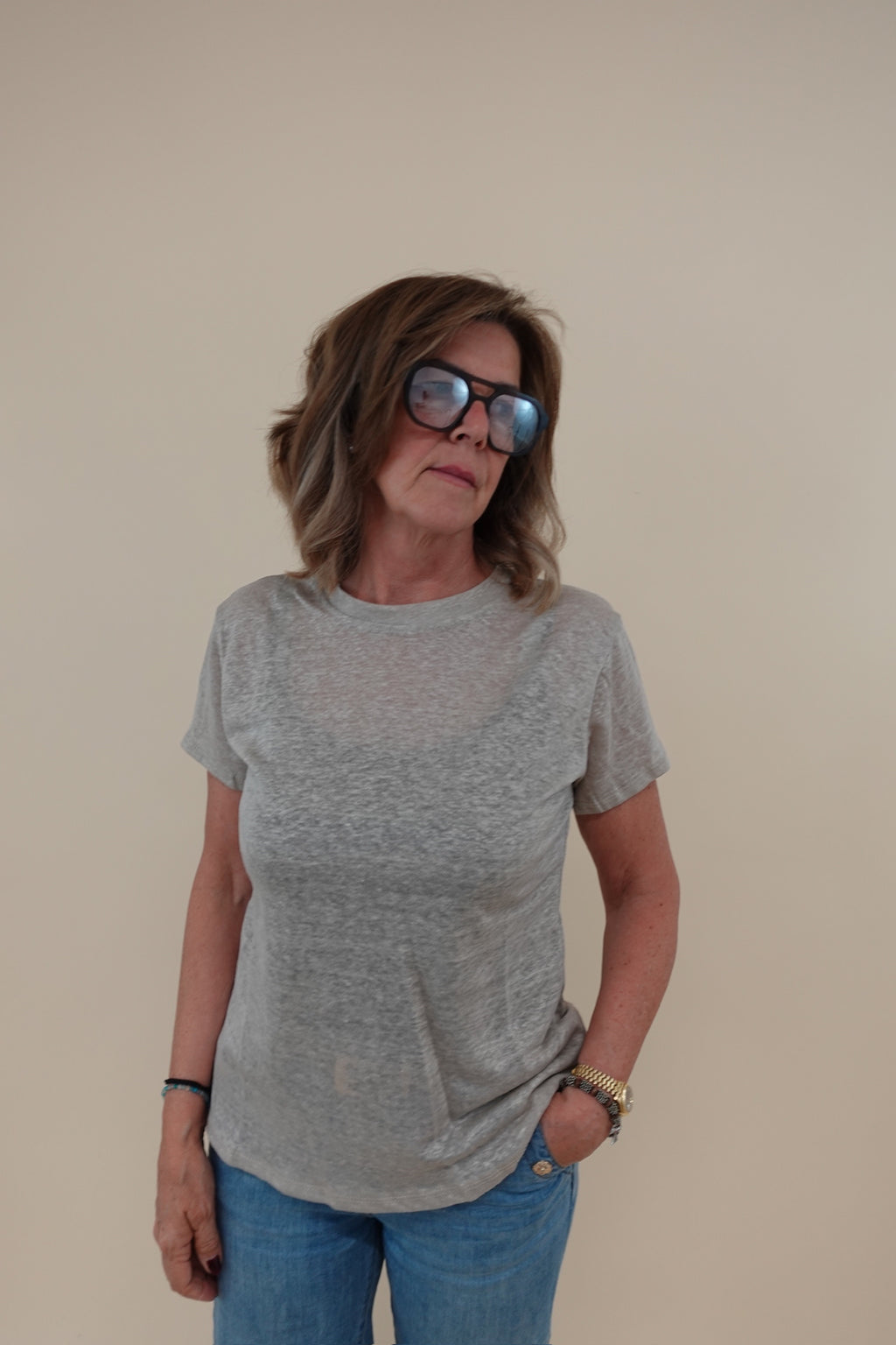 T-shirt Lino Beige