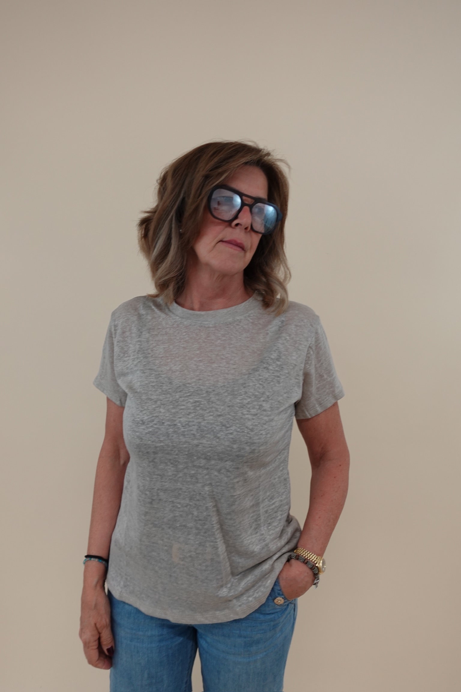T-shirt Lino Beige