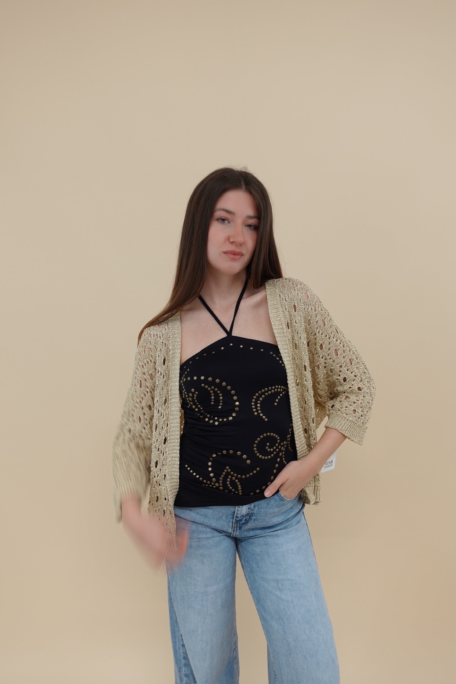 Cardigan Gold Traforato