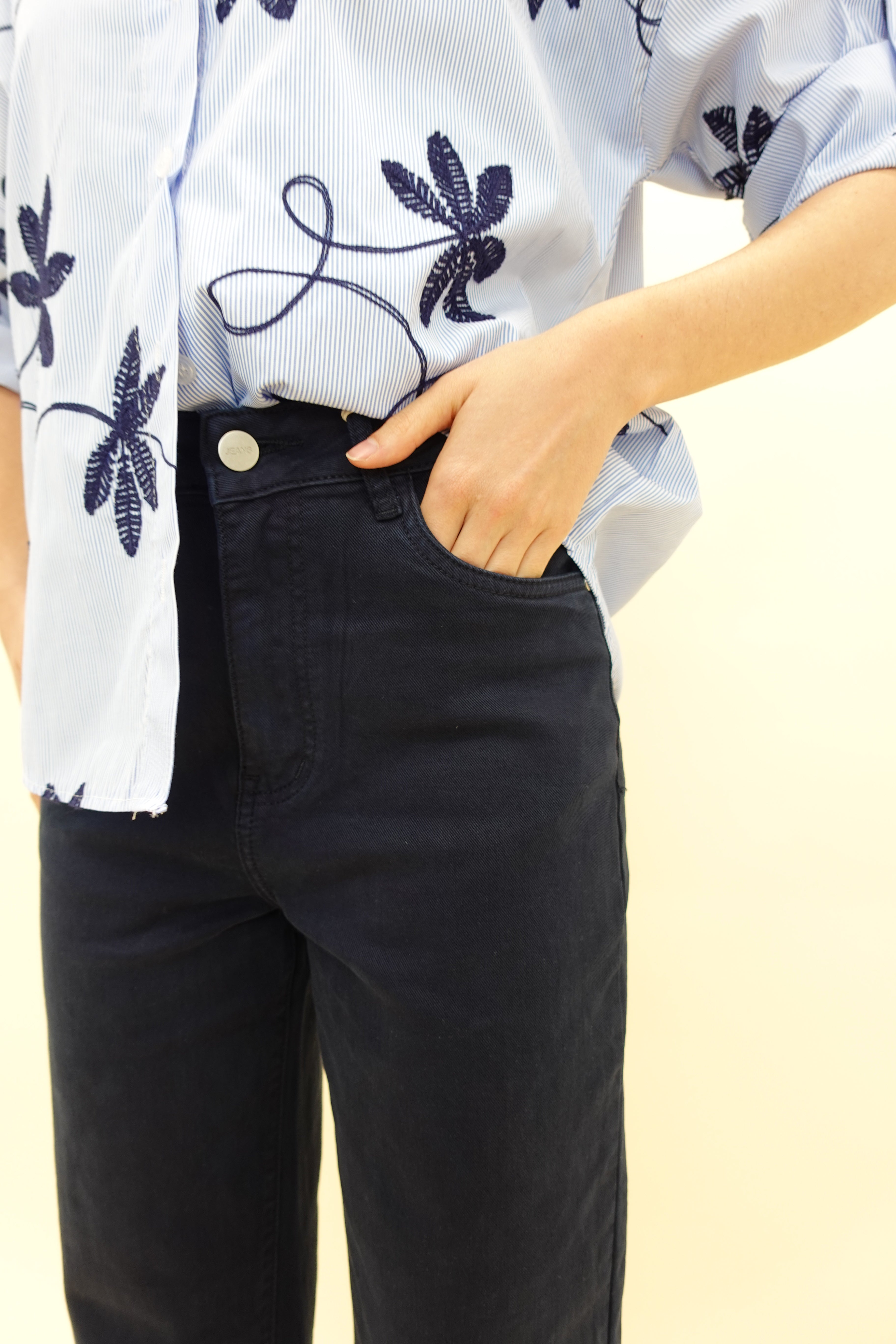 Jeans Momfit Blu