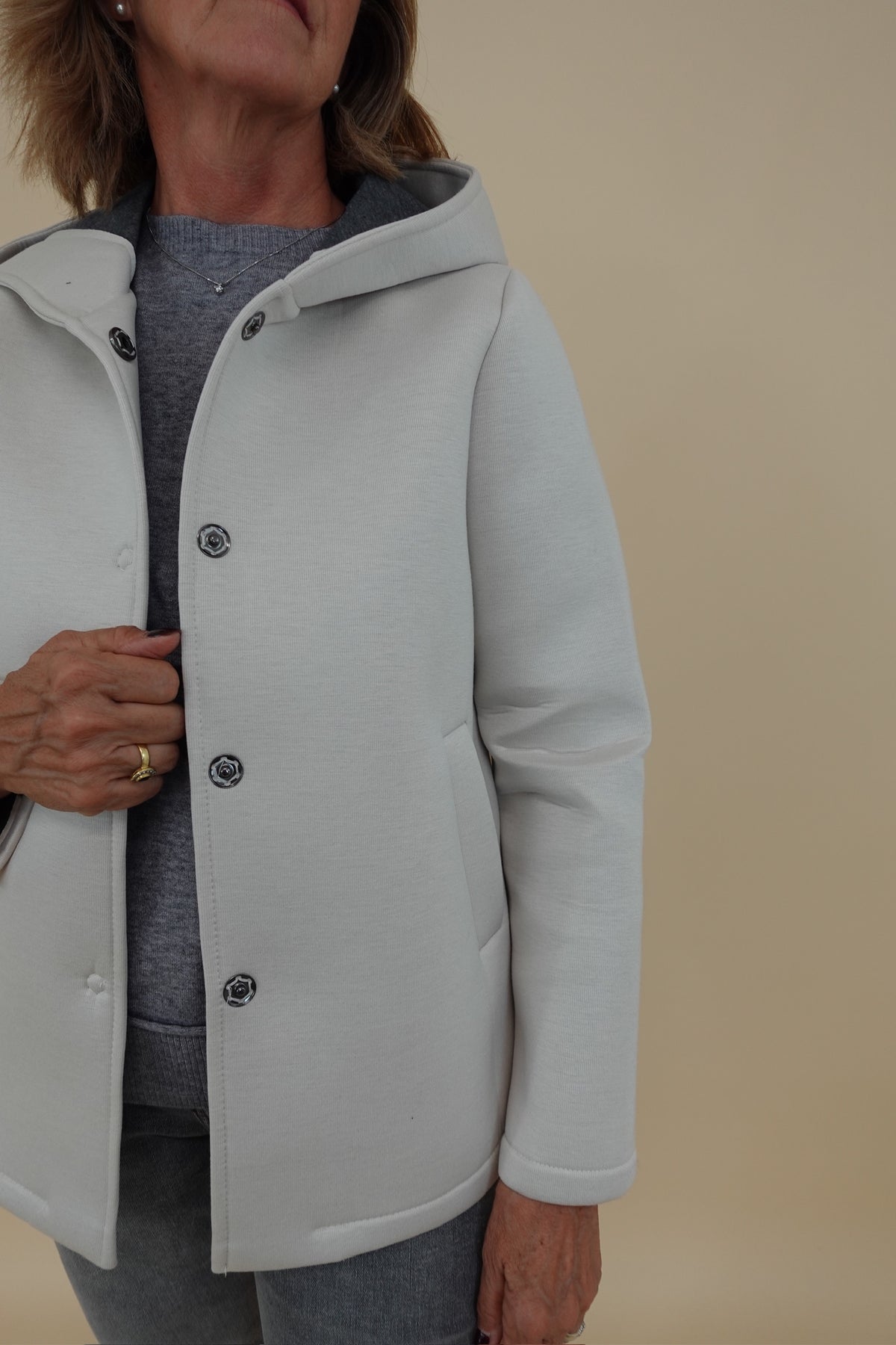 Giacca Neoprene Panna