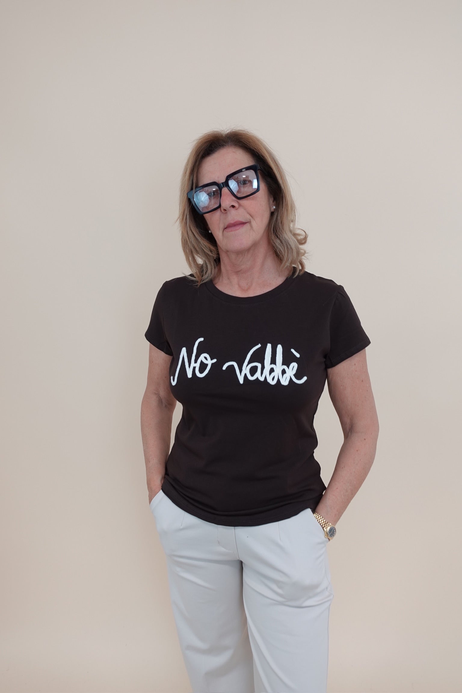 T-shirt No Vabbe Marrone