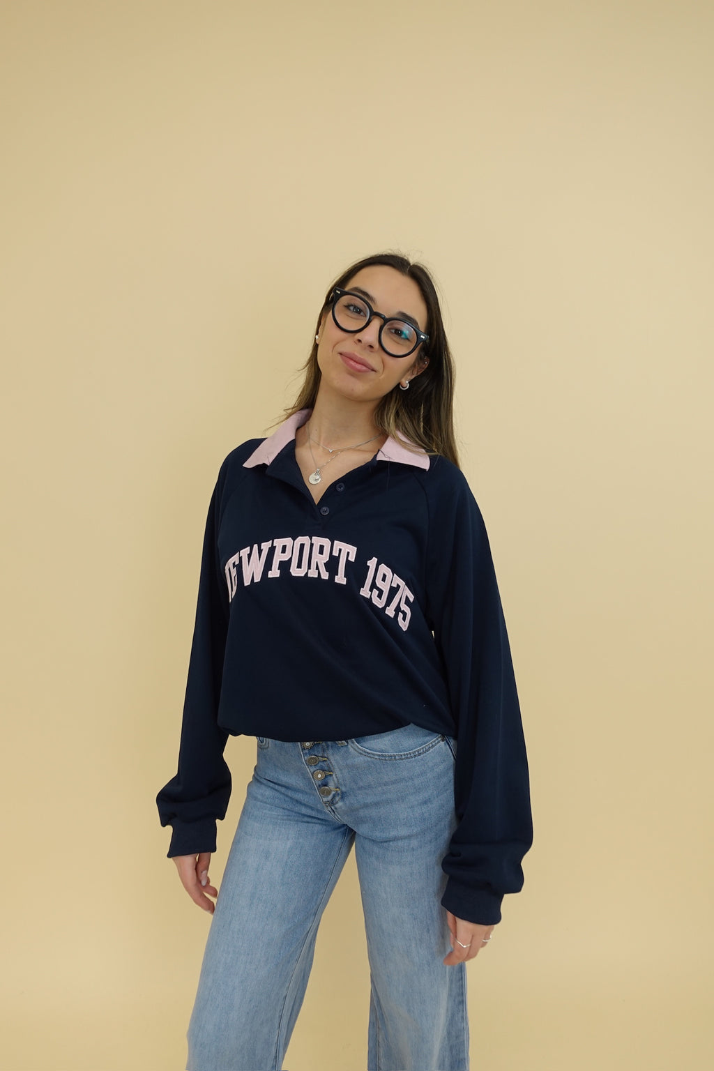 Felpa Newport Blu e Rosa