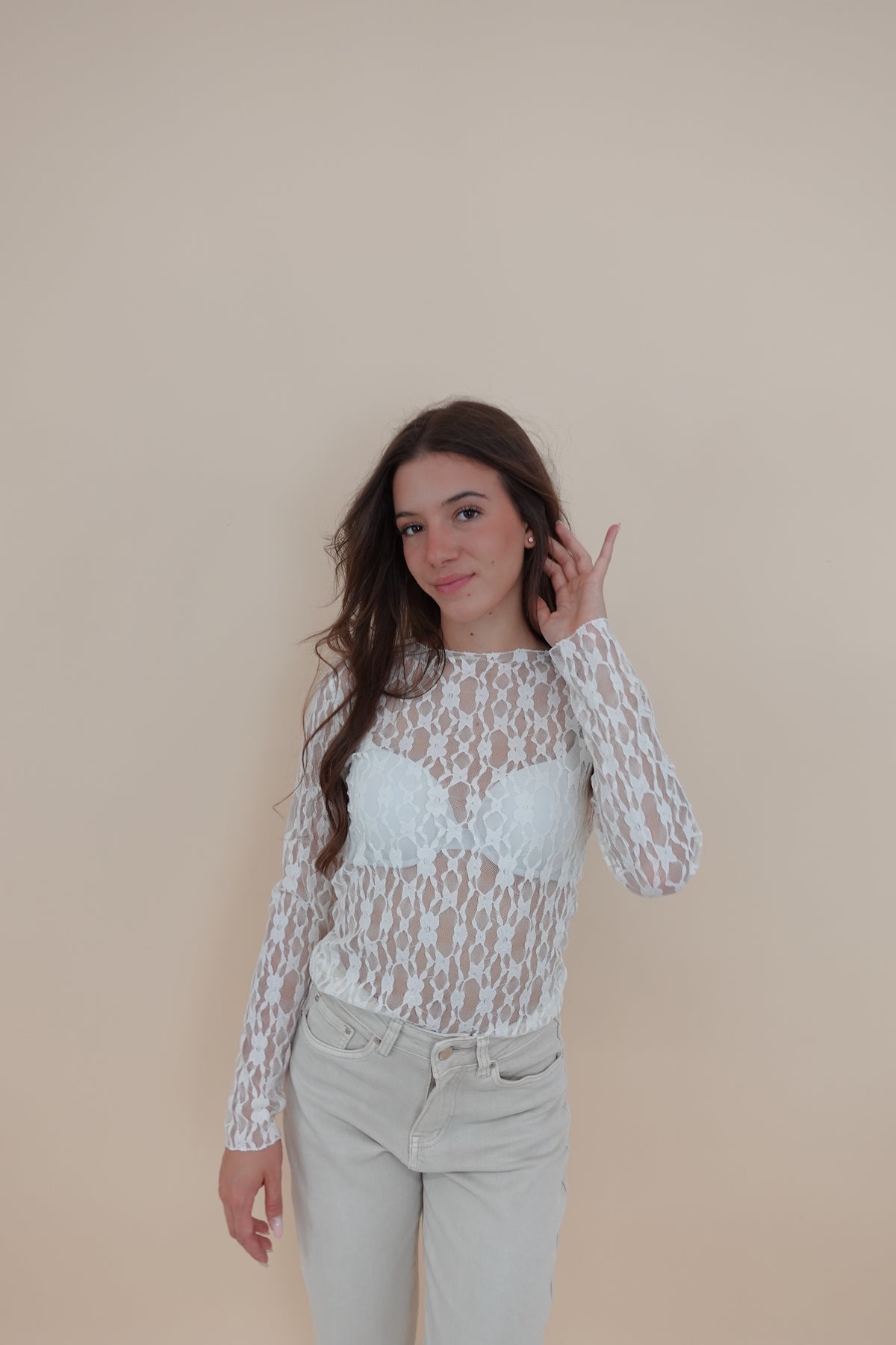Maglia Pizzo Bianca
