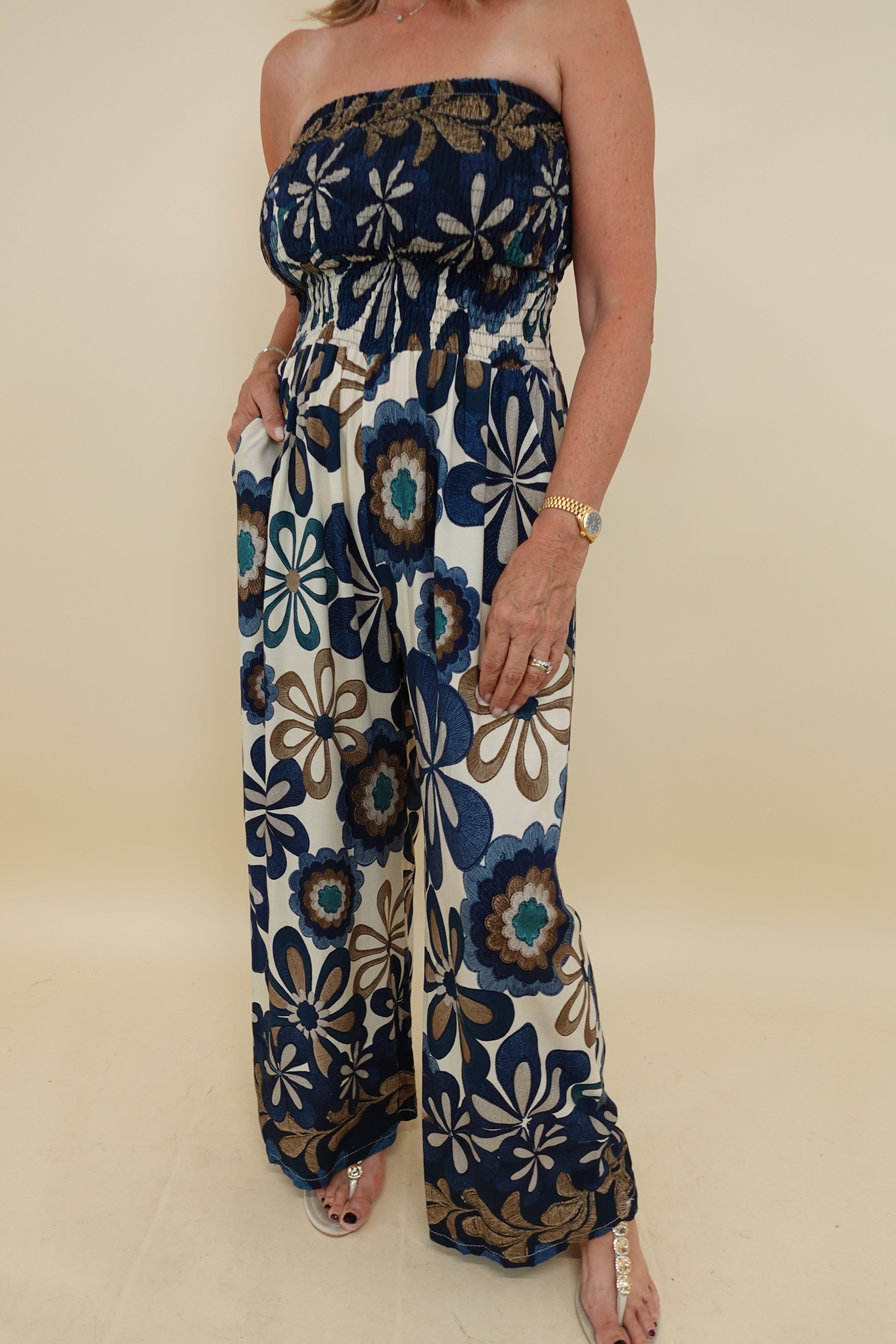 Tuta Flower Blu