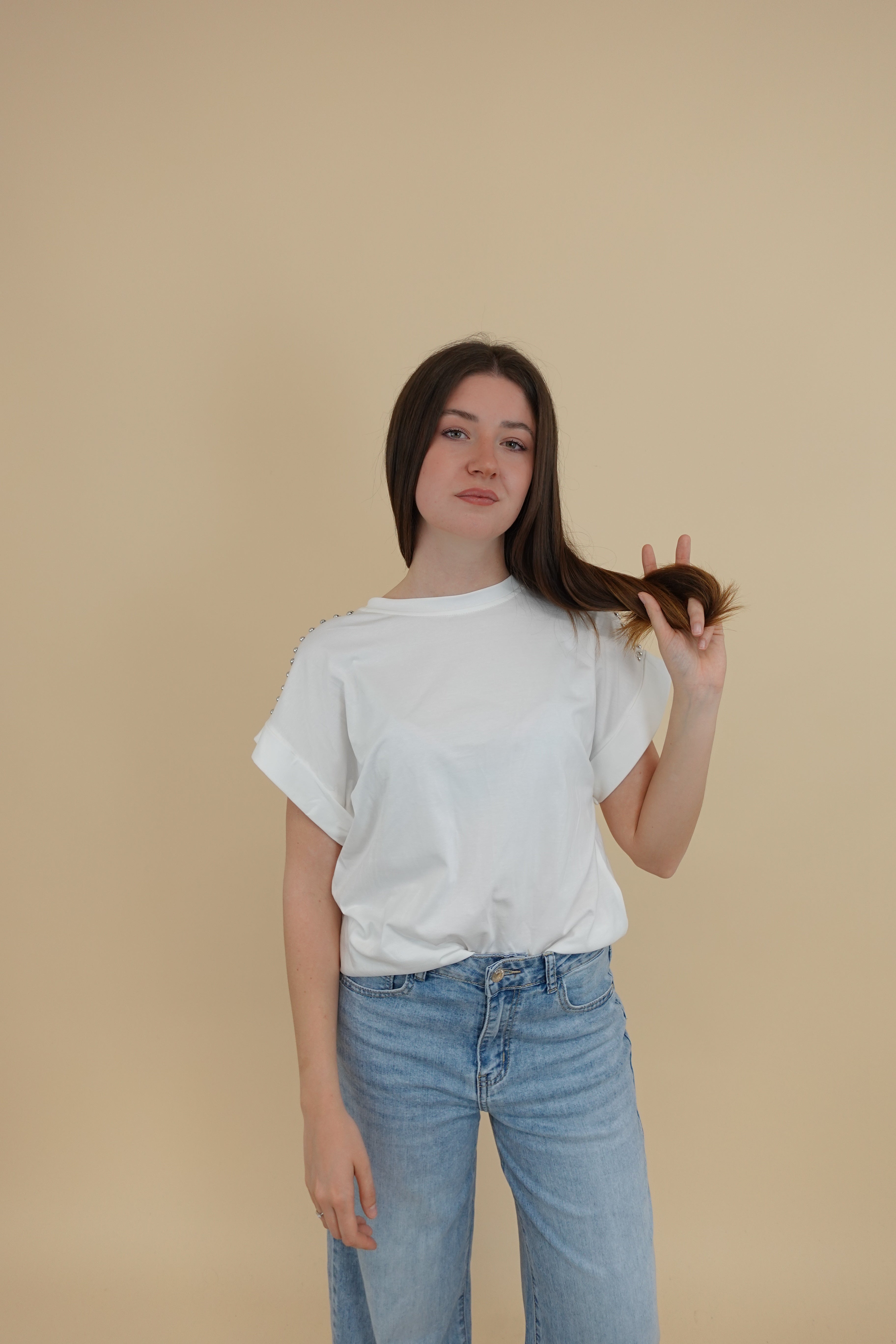 T-shirt Borchie Bianca