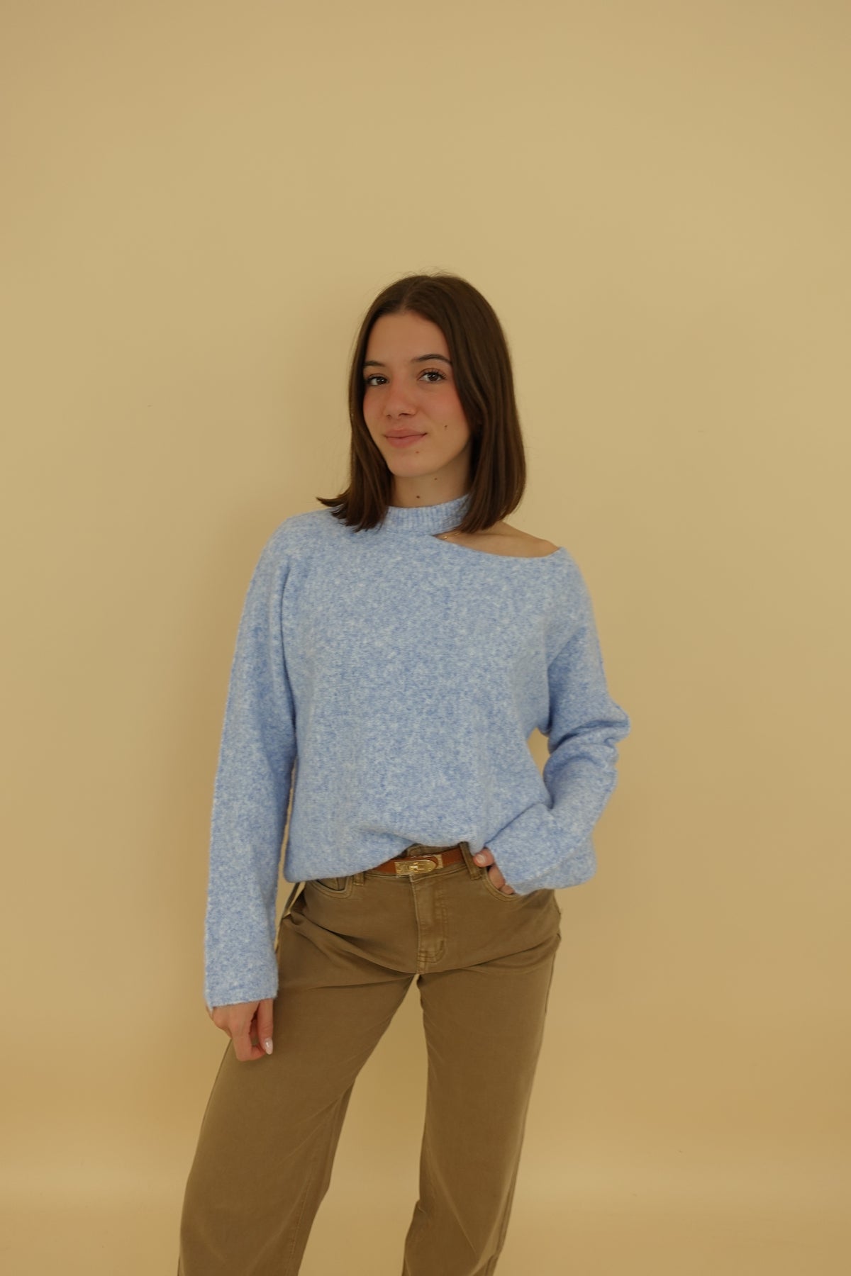 Maglione Cut Azzurro