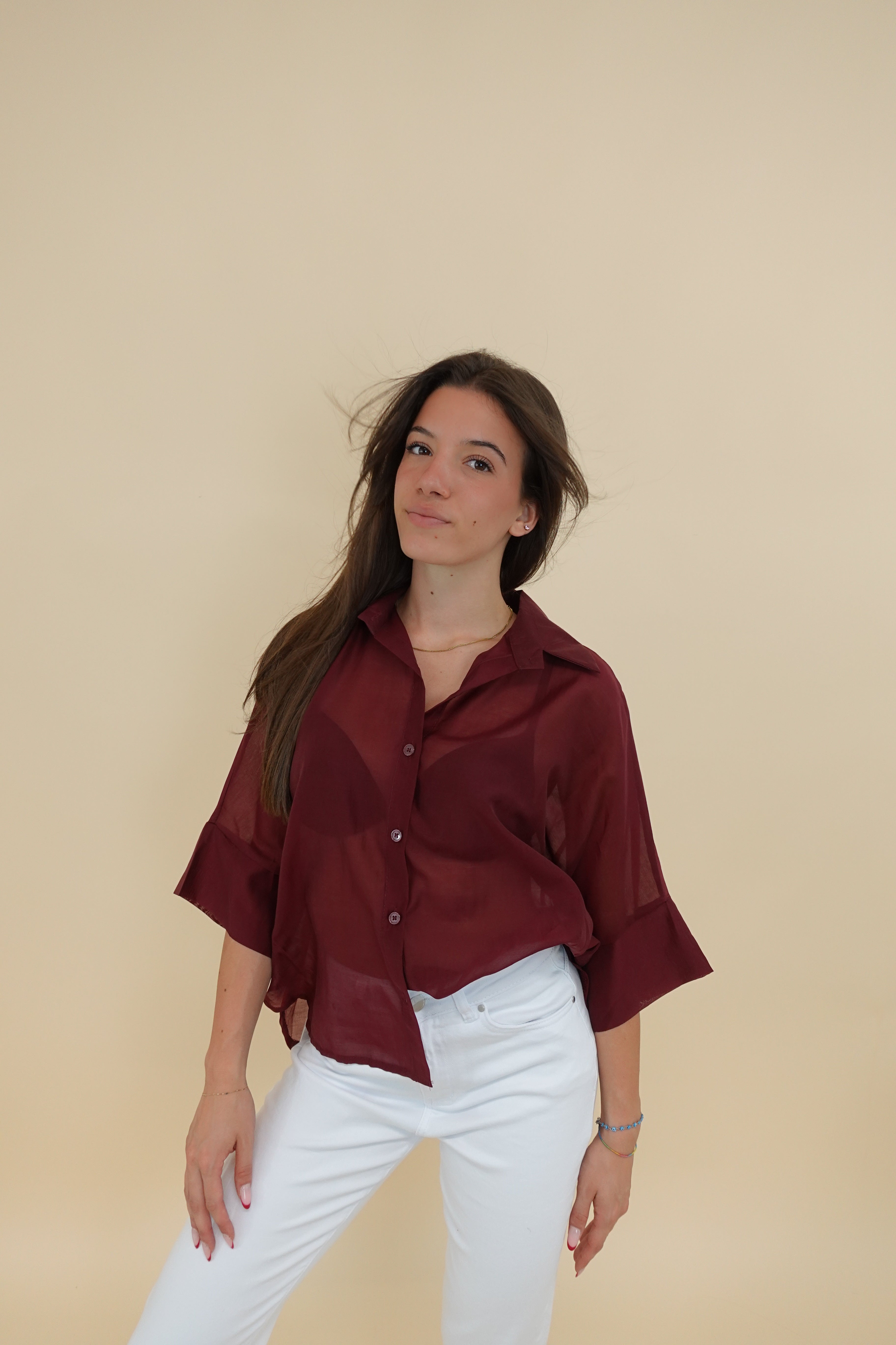 Camicia Forest Bordeaux