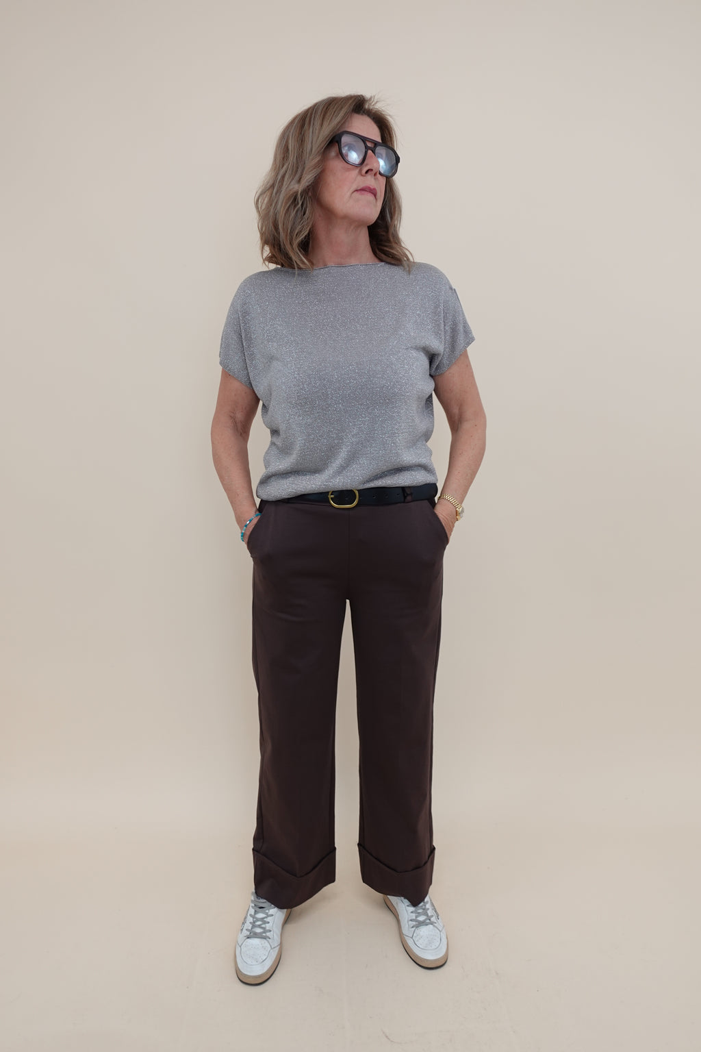 Pantalone Monica Marrone