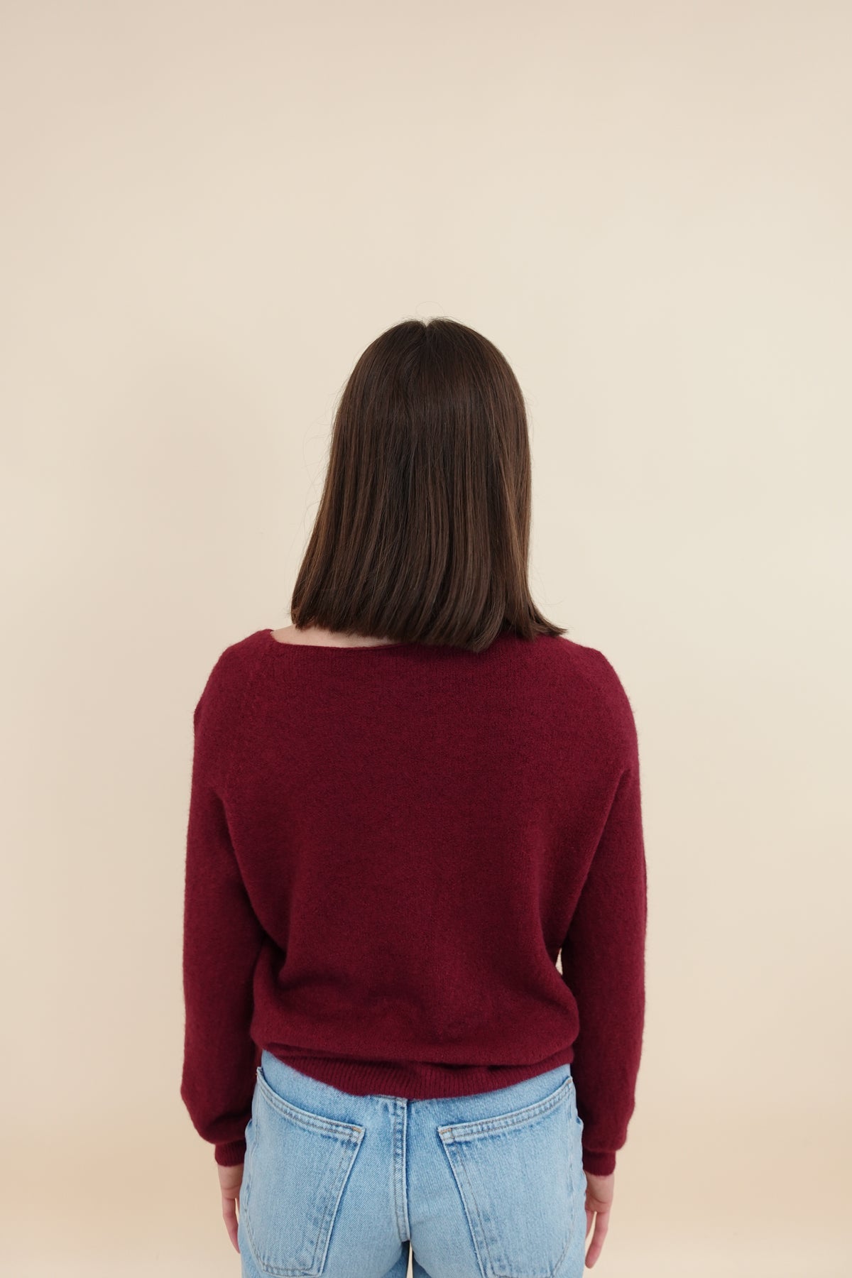 Maglione Cut Bordeaux Small
