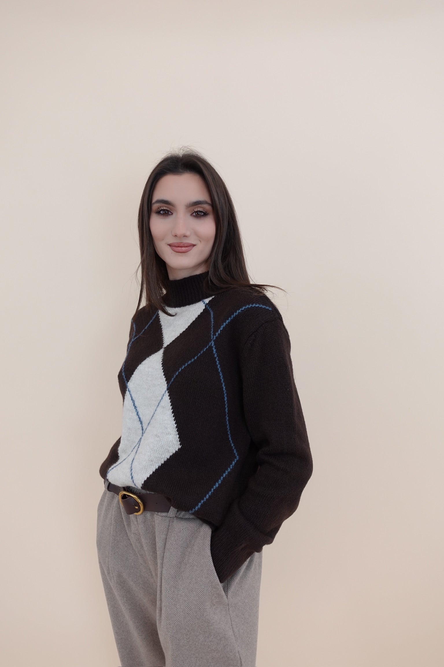 Maglione Lorena Marrone