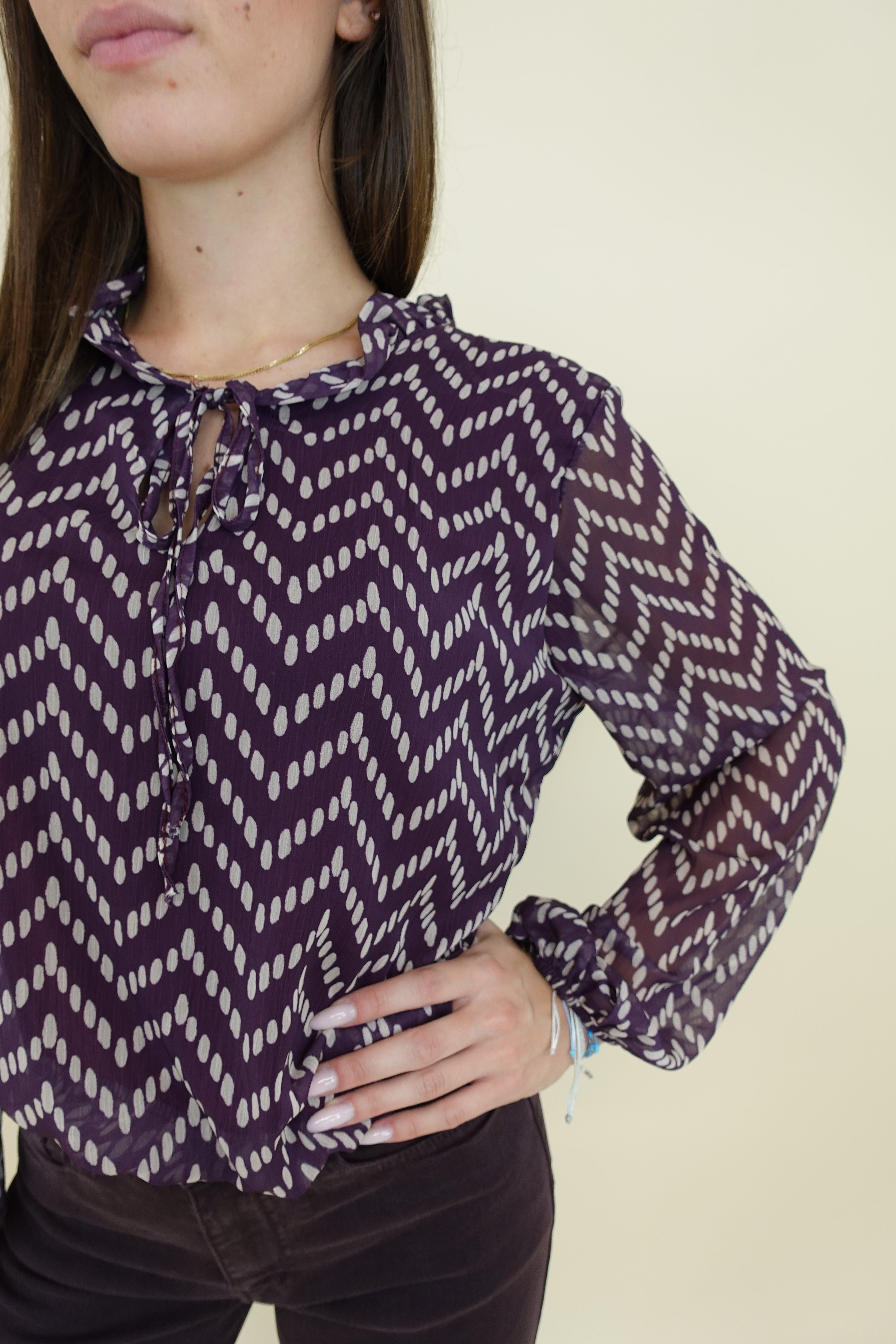 Camicia Lulù bordeaux