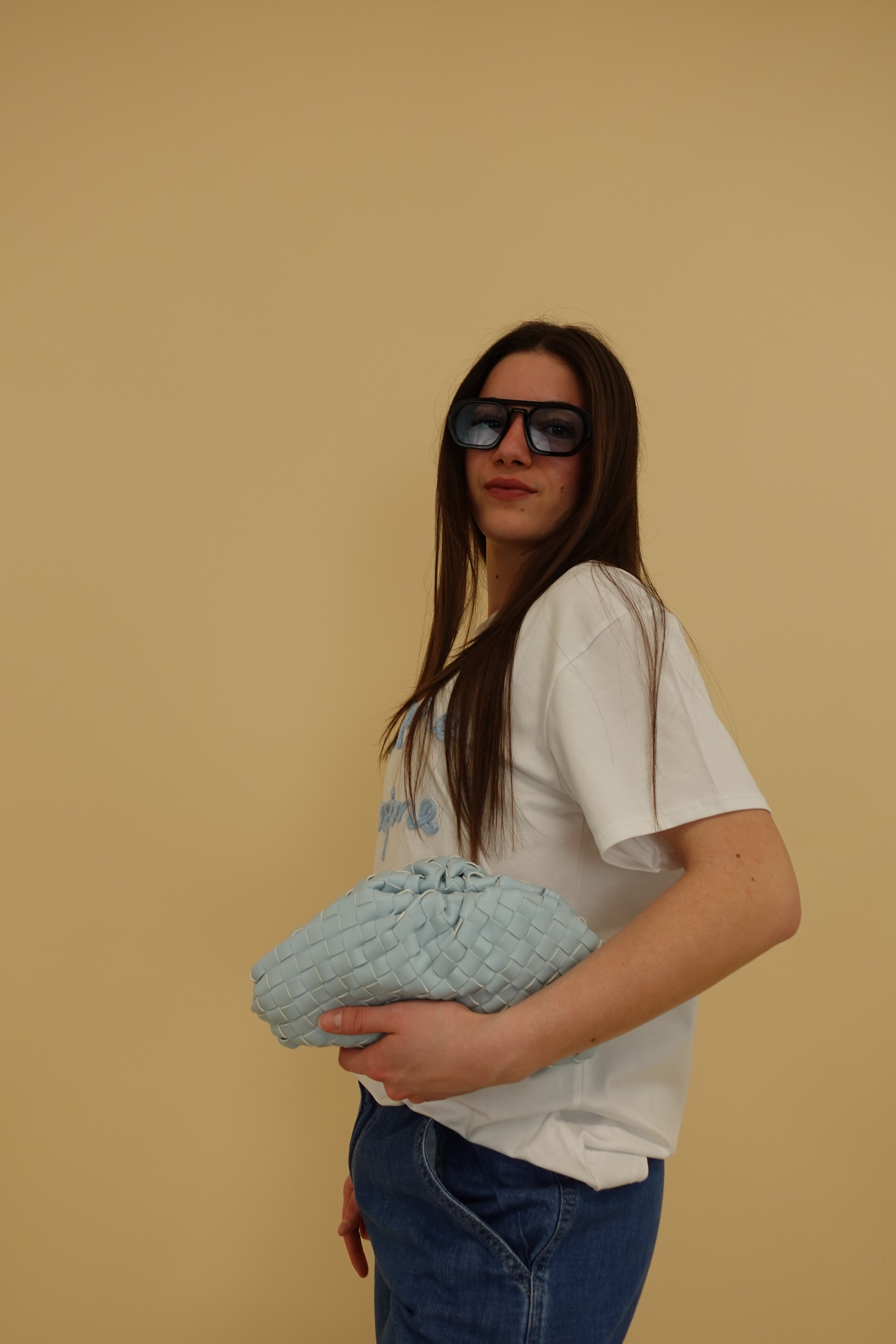 Pochette Intreccio Azzurra