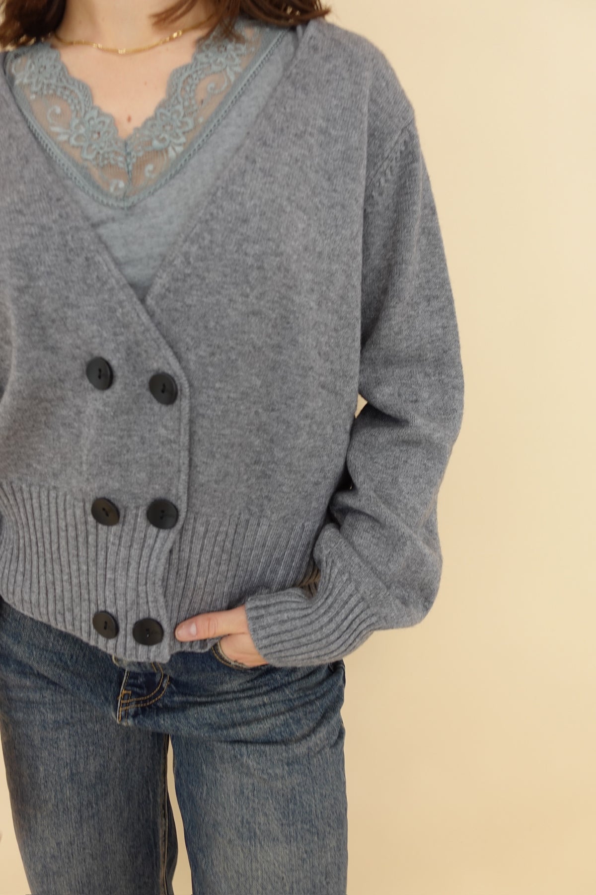 Cardigan Teresa Grigio