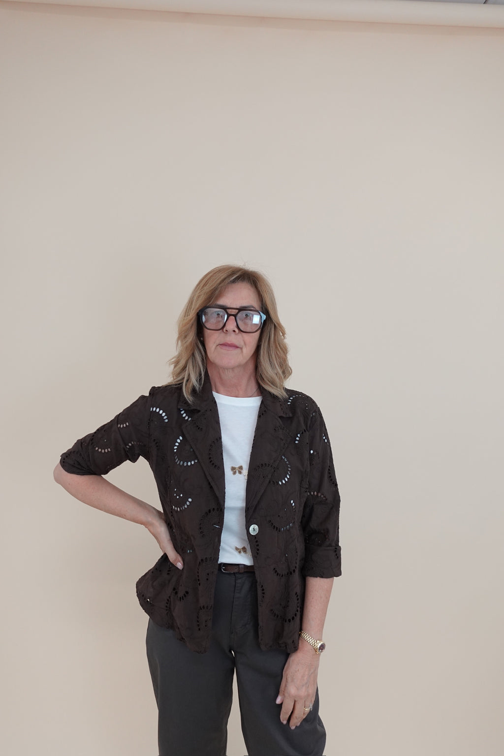 Giacca Margherita Marrone