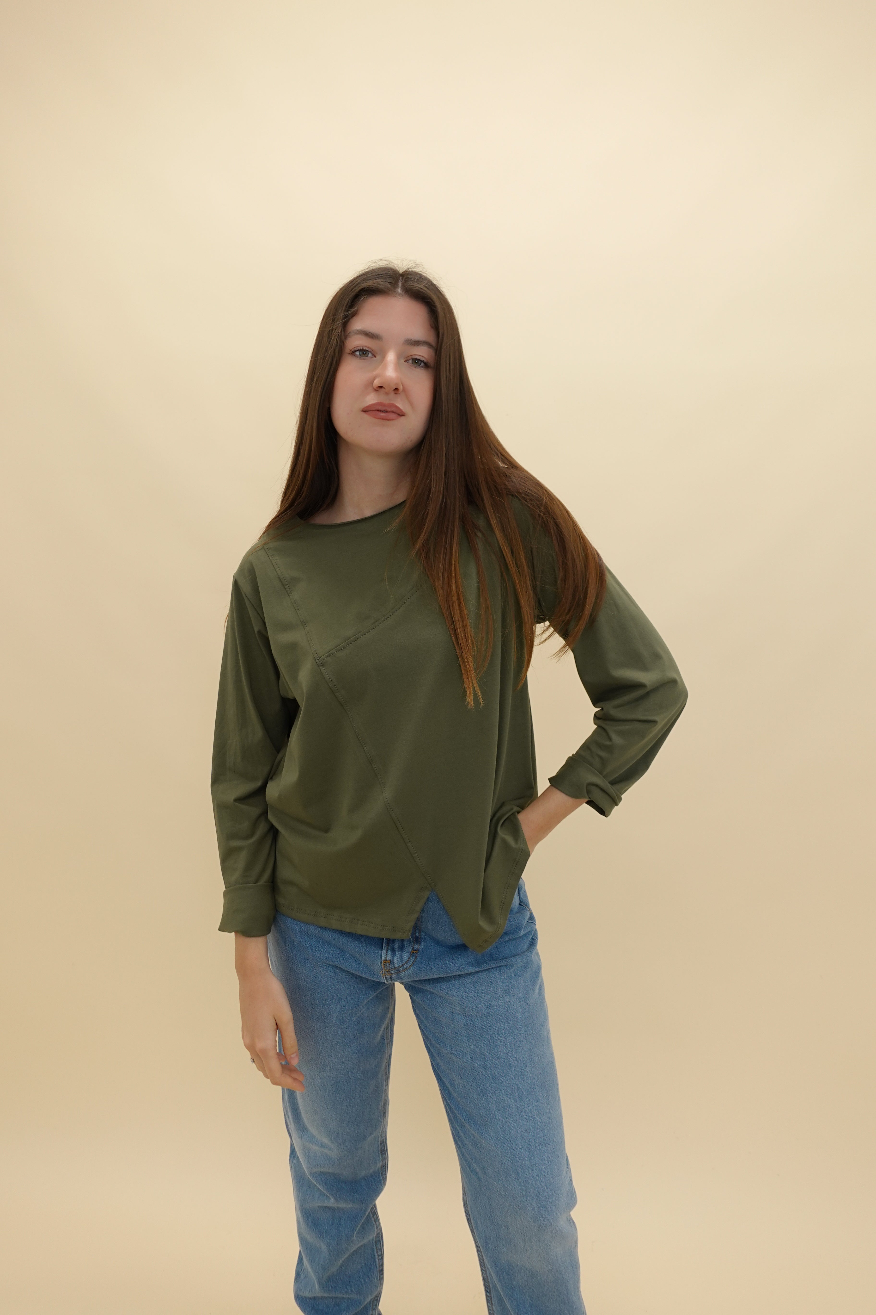 Maglia Assimmetrica Verde