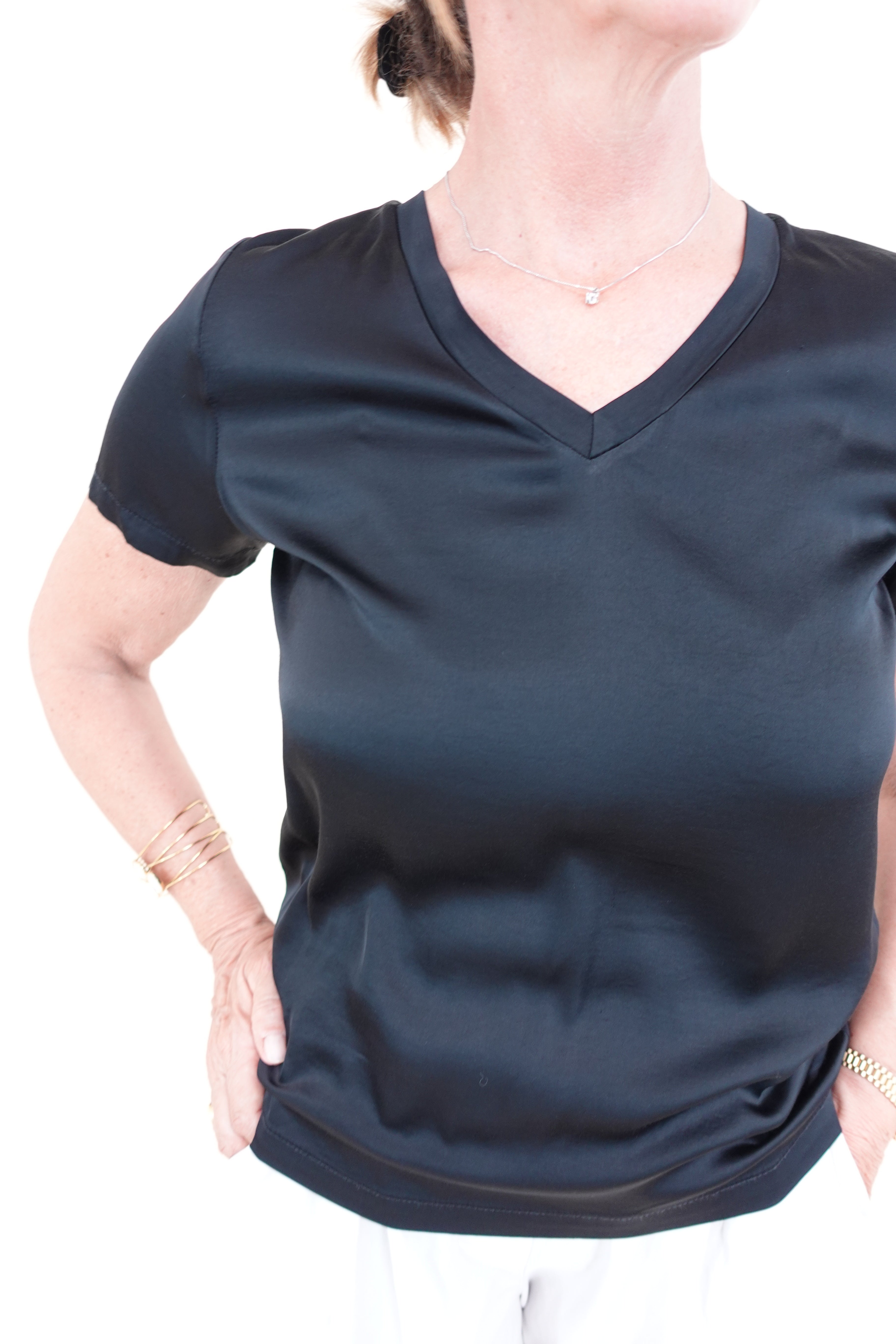 Maglia Satin V Nero