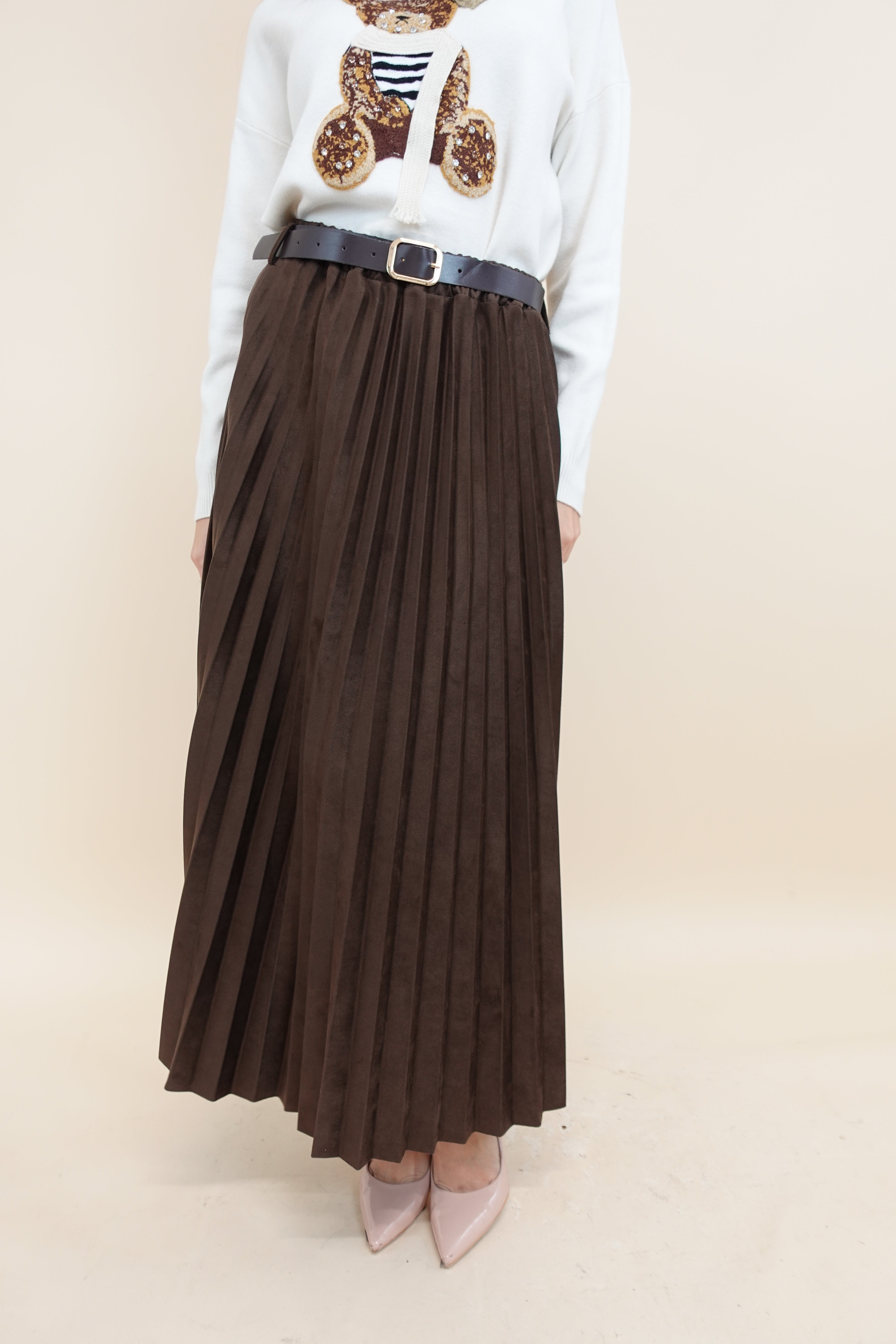 Gonna Plissè Brown