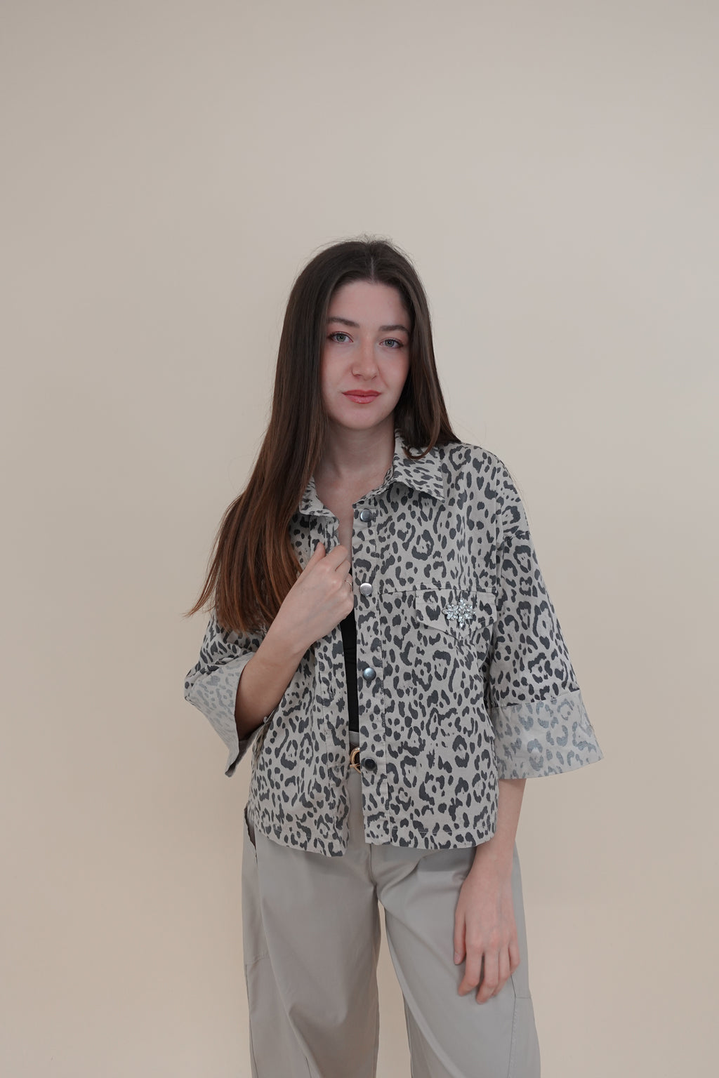 Giacca Shine Leopard