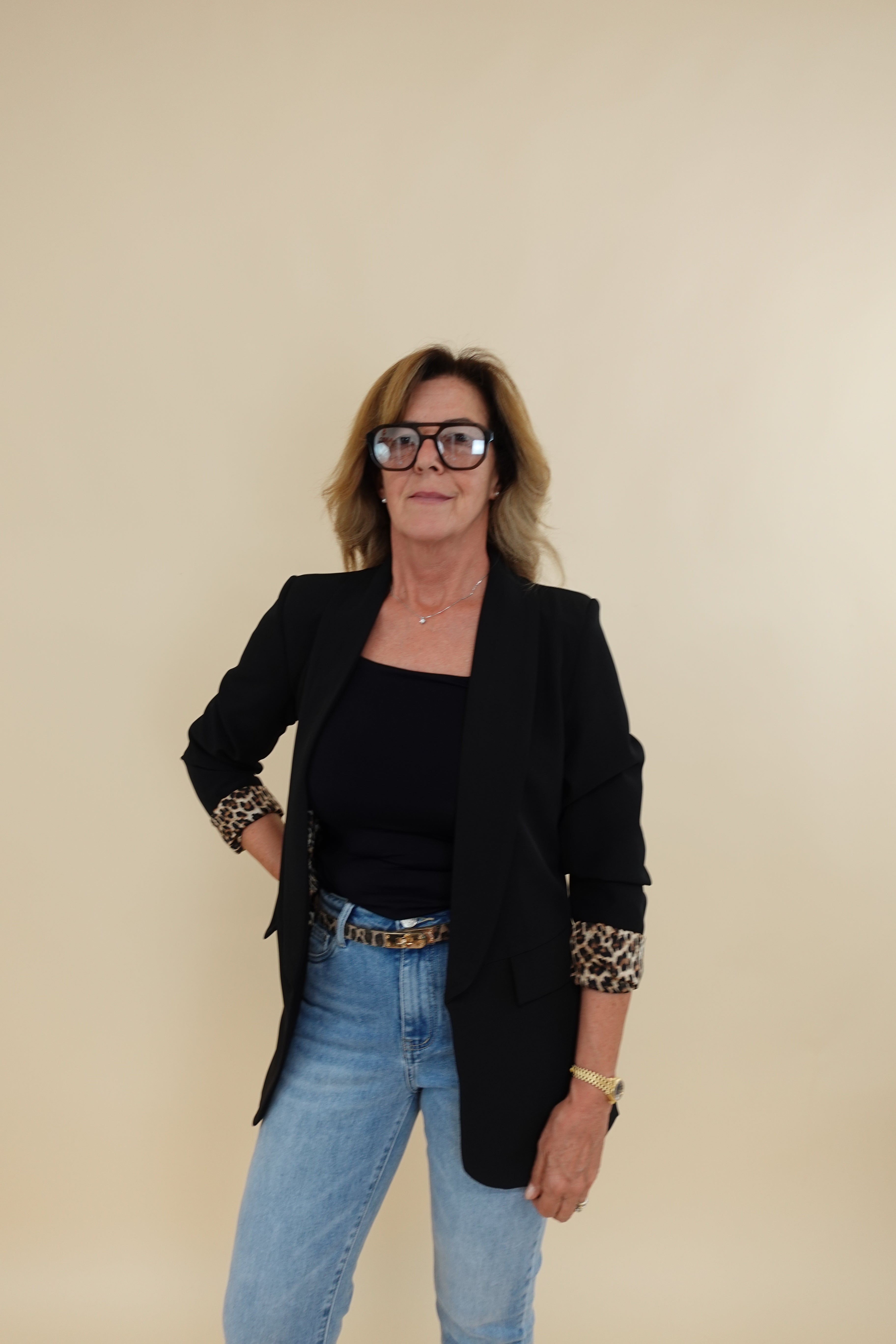 Giacca Leopard black