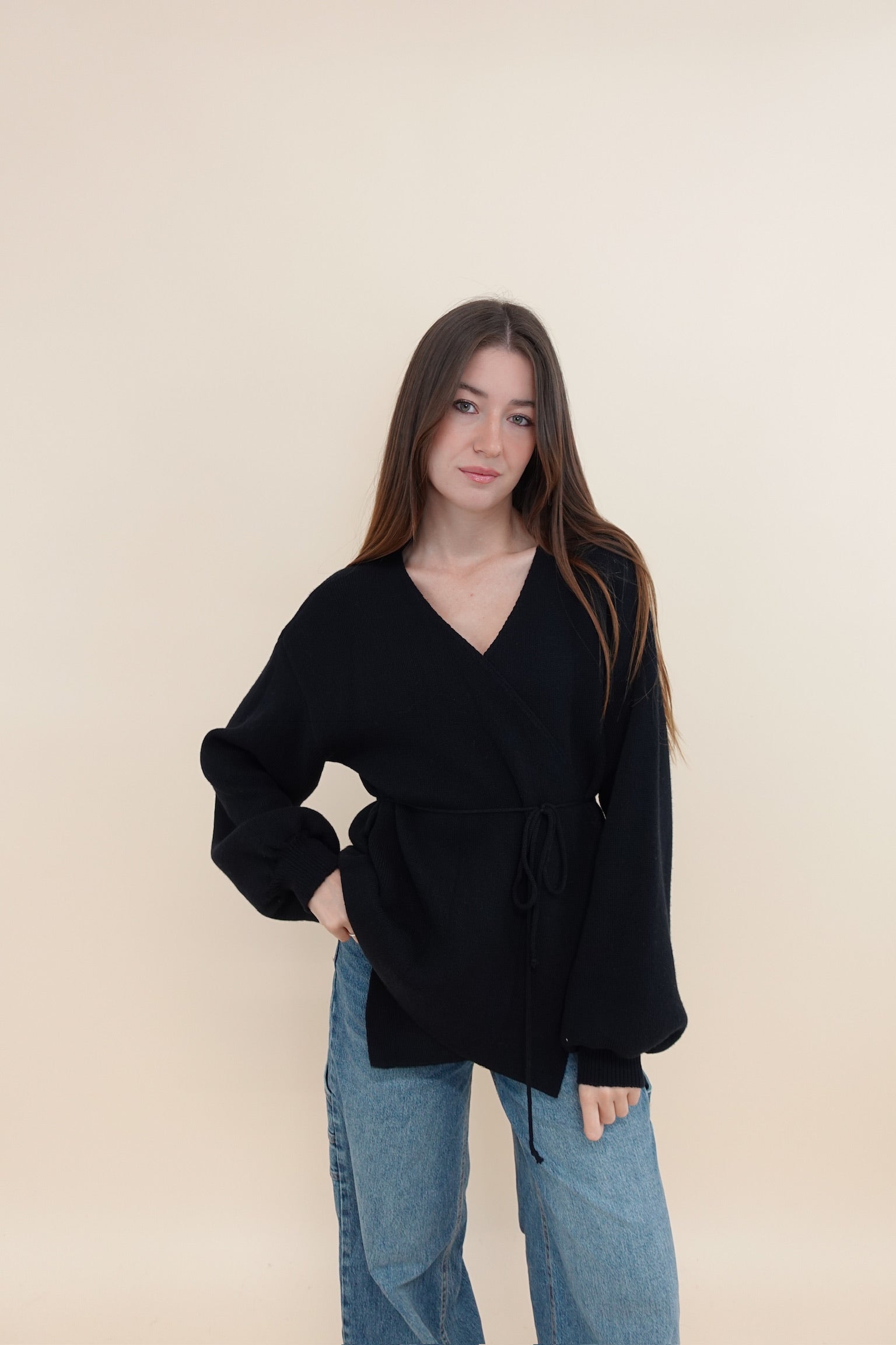 Cardigan Kimono Nero