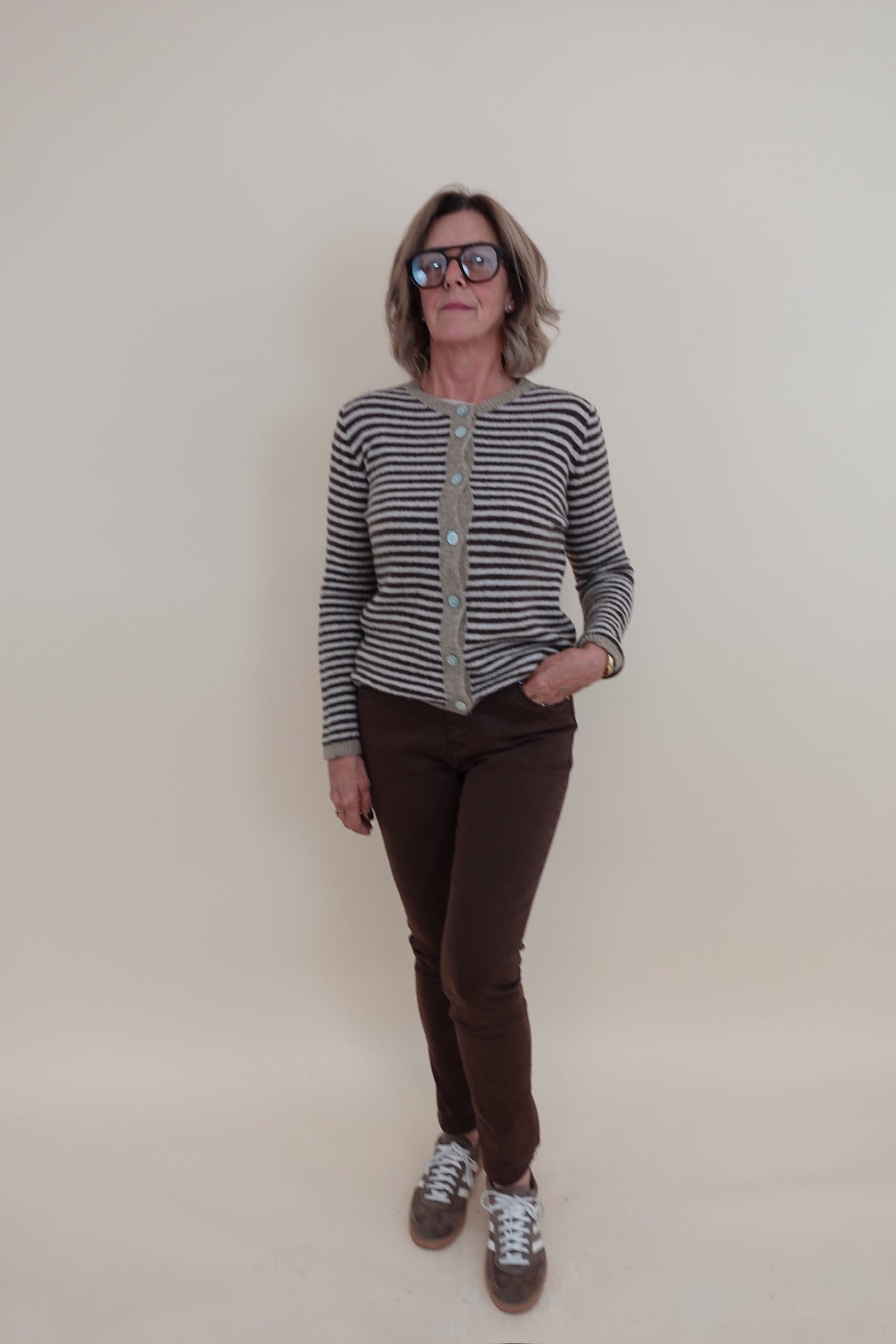 Jeans Skinny Marrone ￼