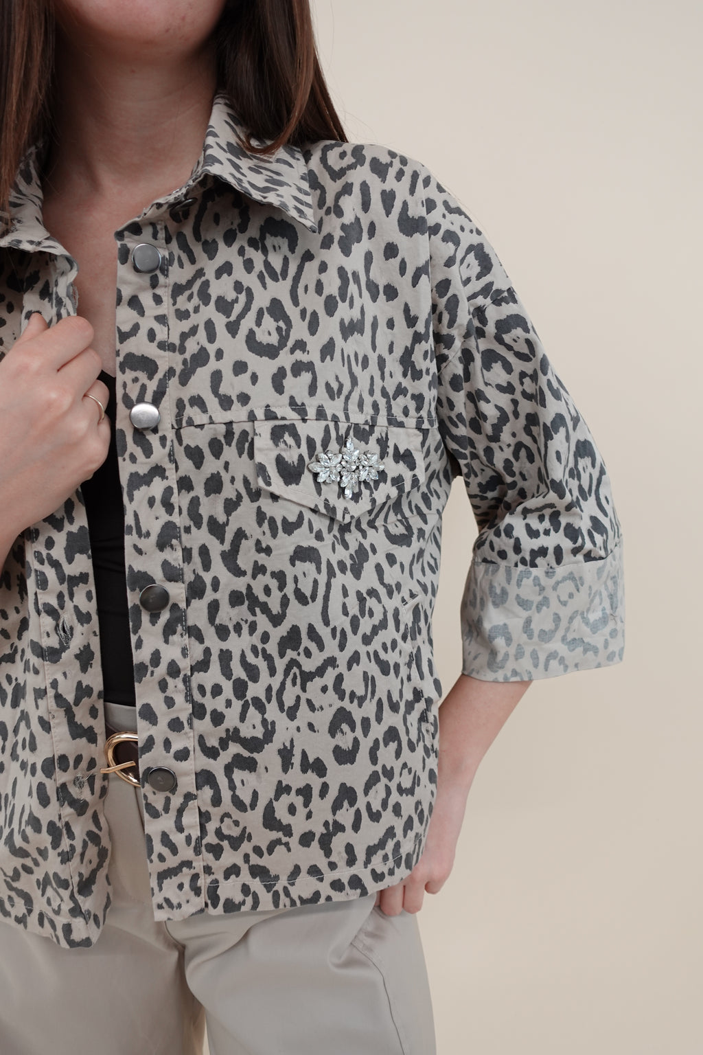 Giacca Shine Leopard