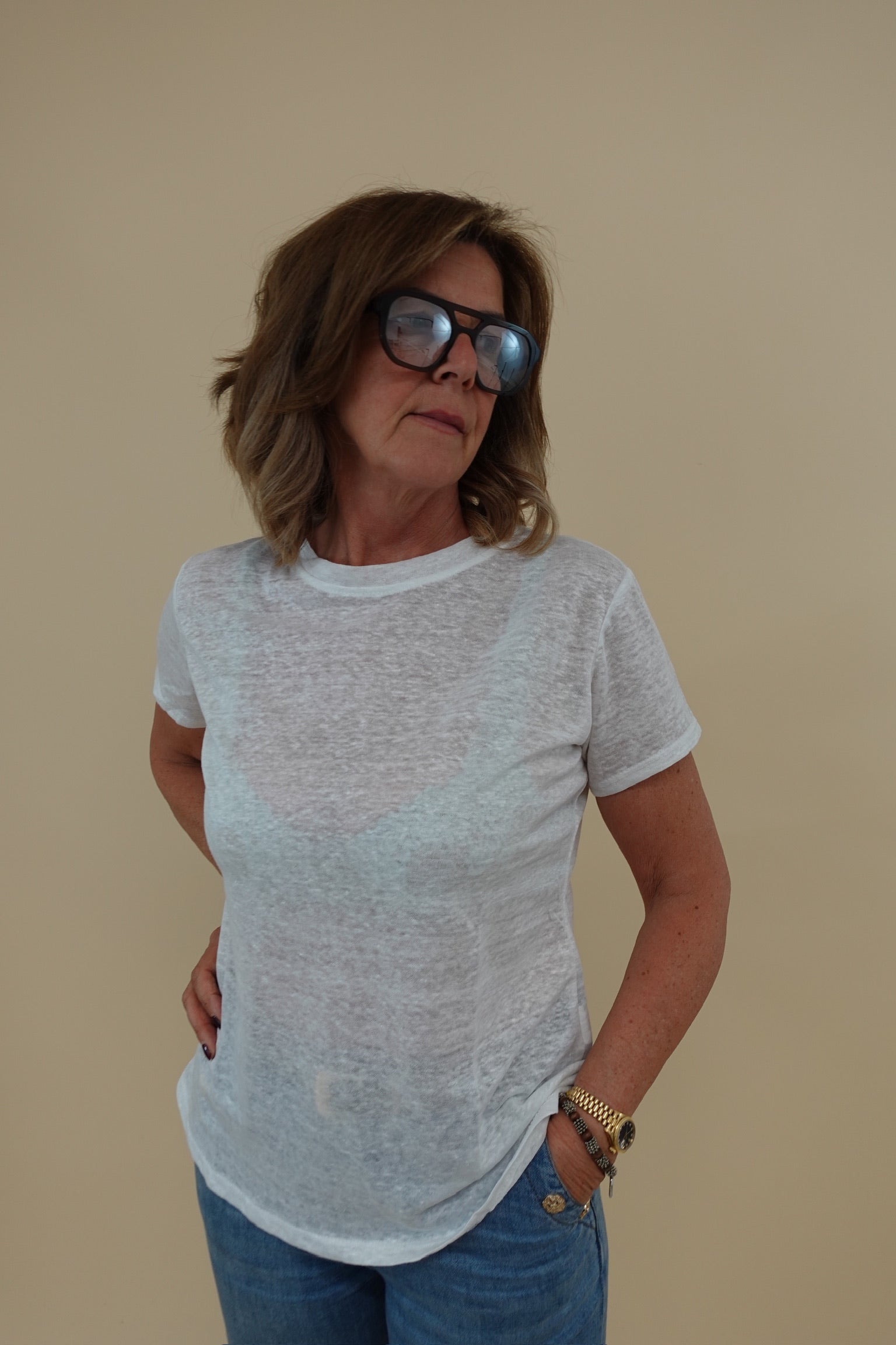 T-shirt Lino Bianco