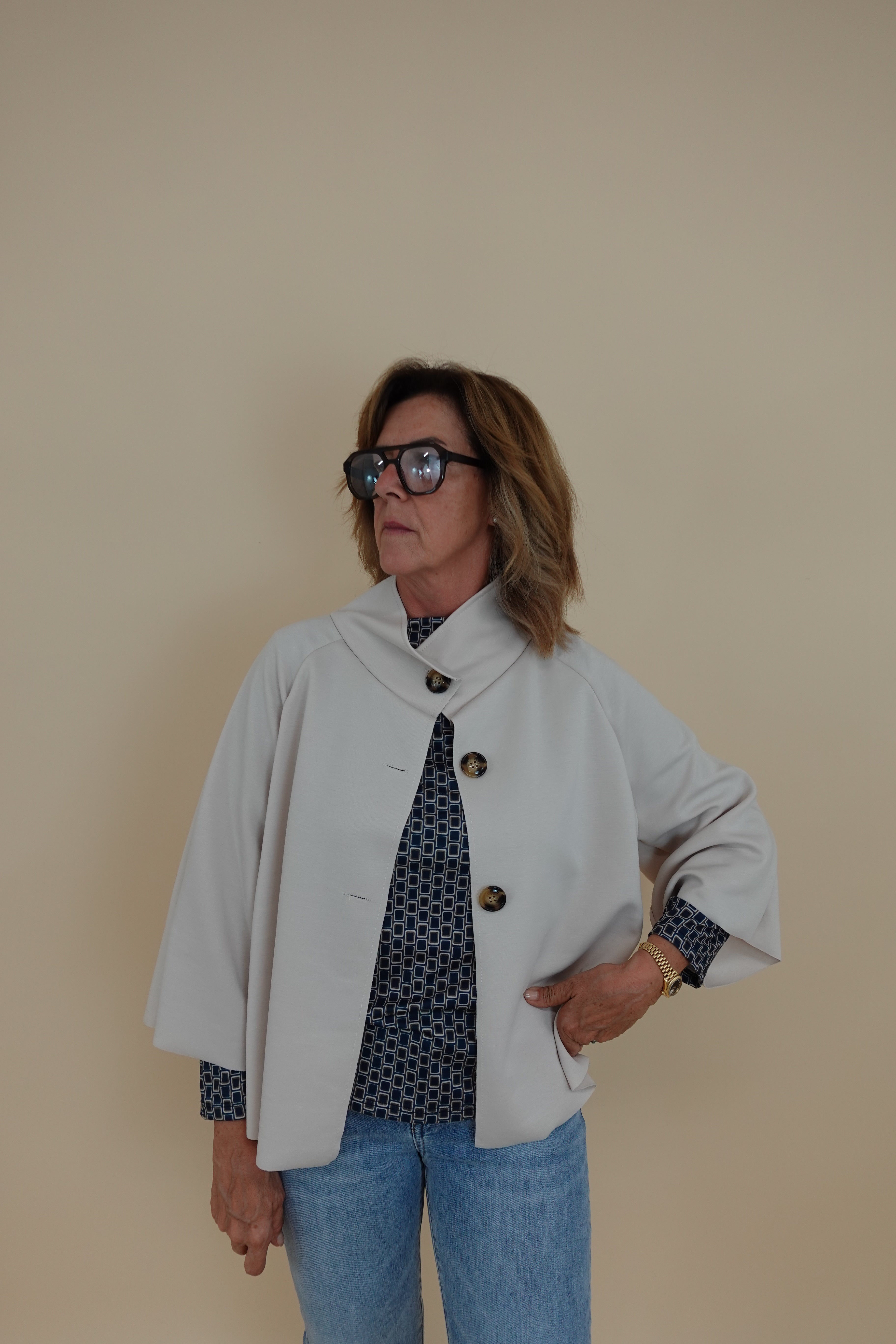 Giacca campana beige