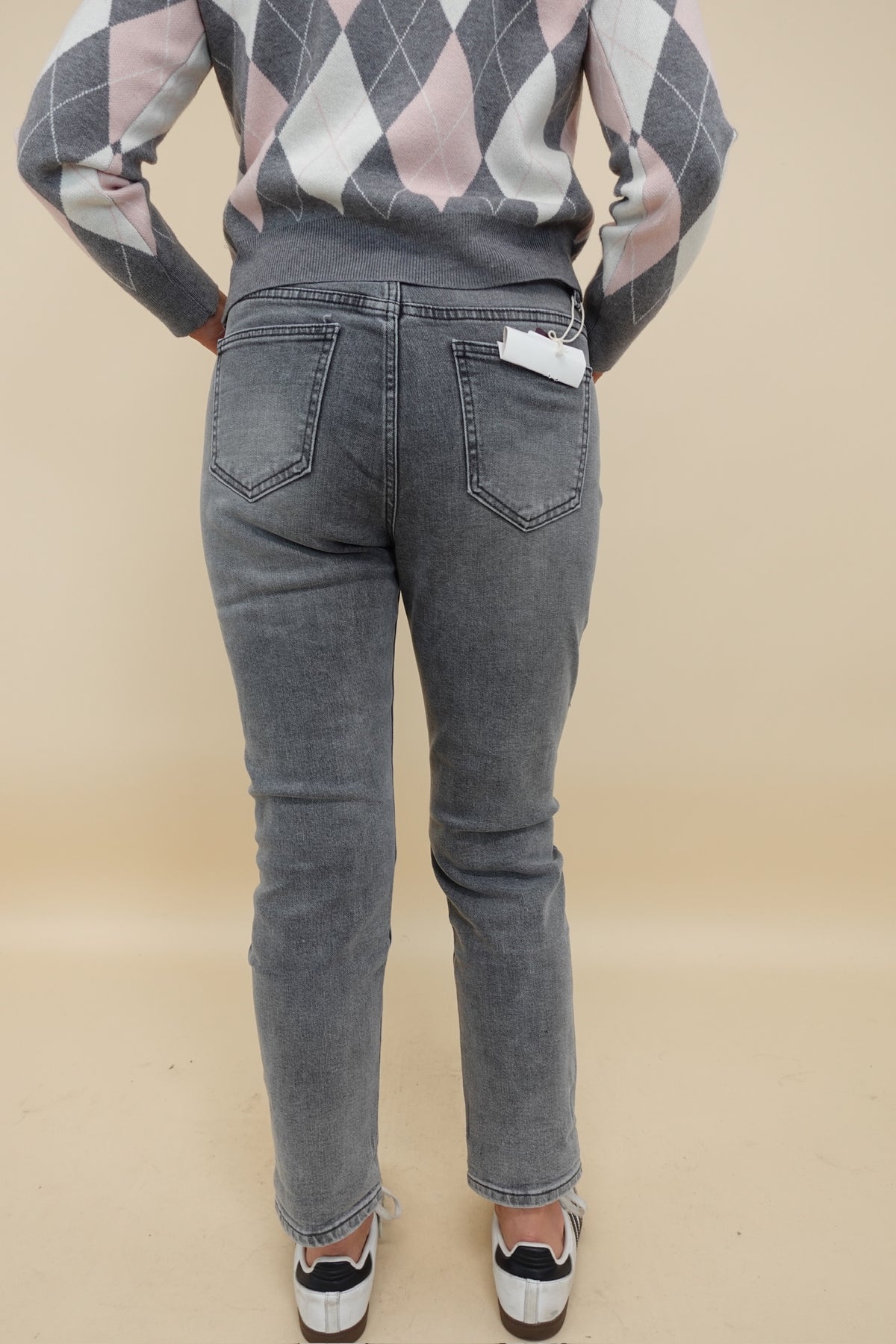 Jeans Momfit Grigio