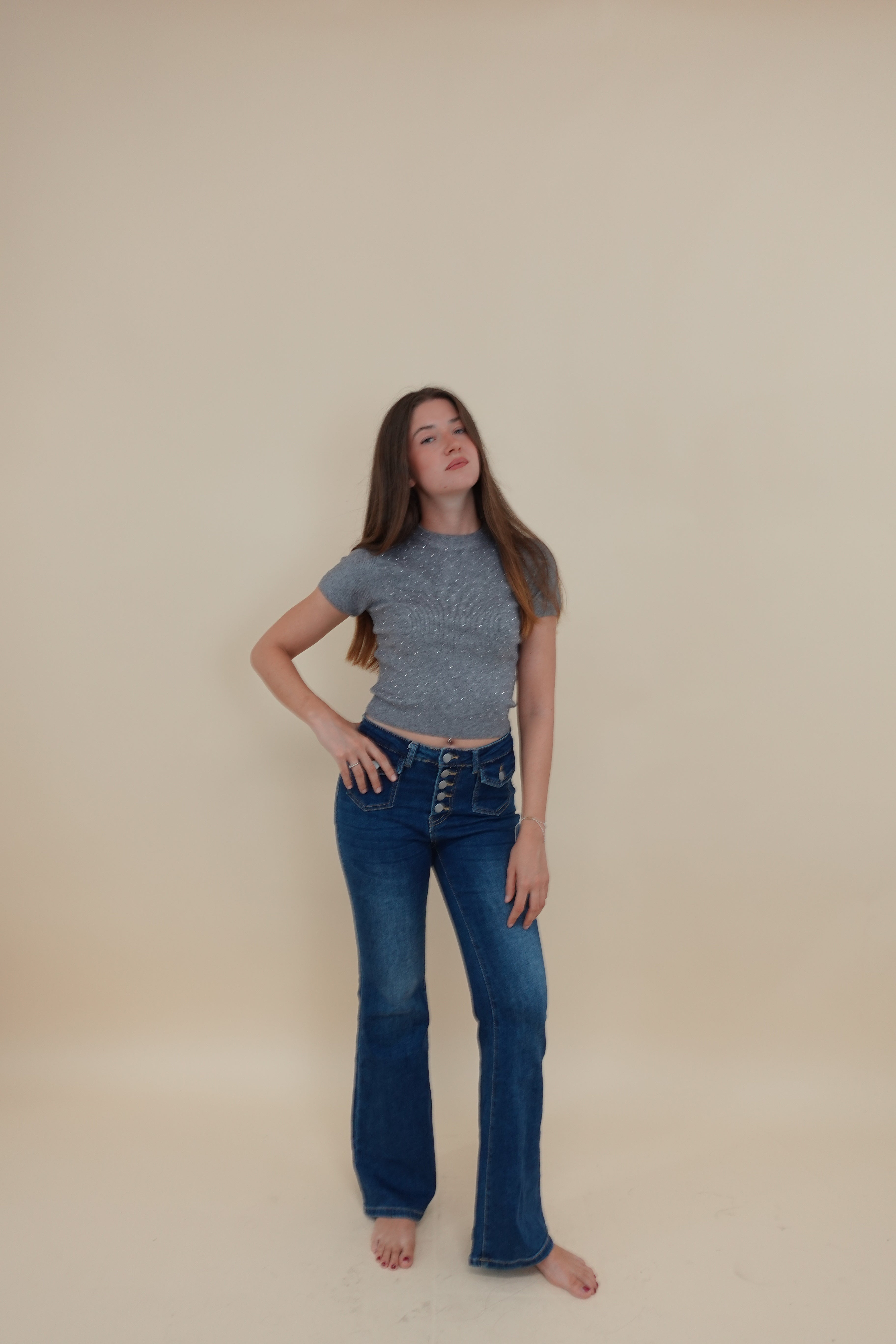 T-shirt Emma grigio